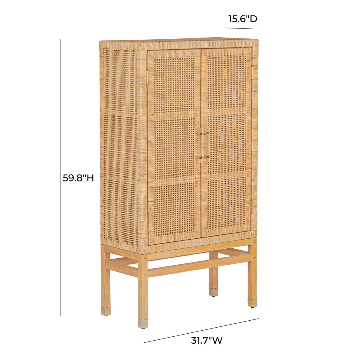 Amara  Woven Rattan Cabinet