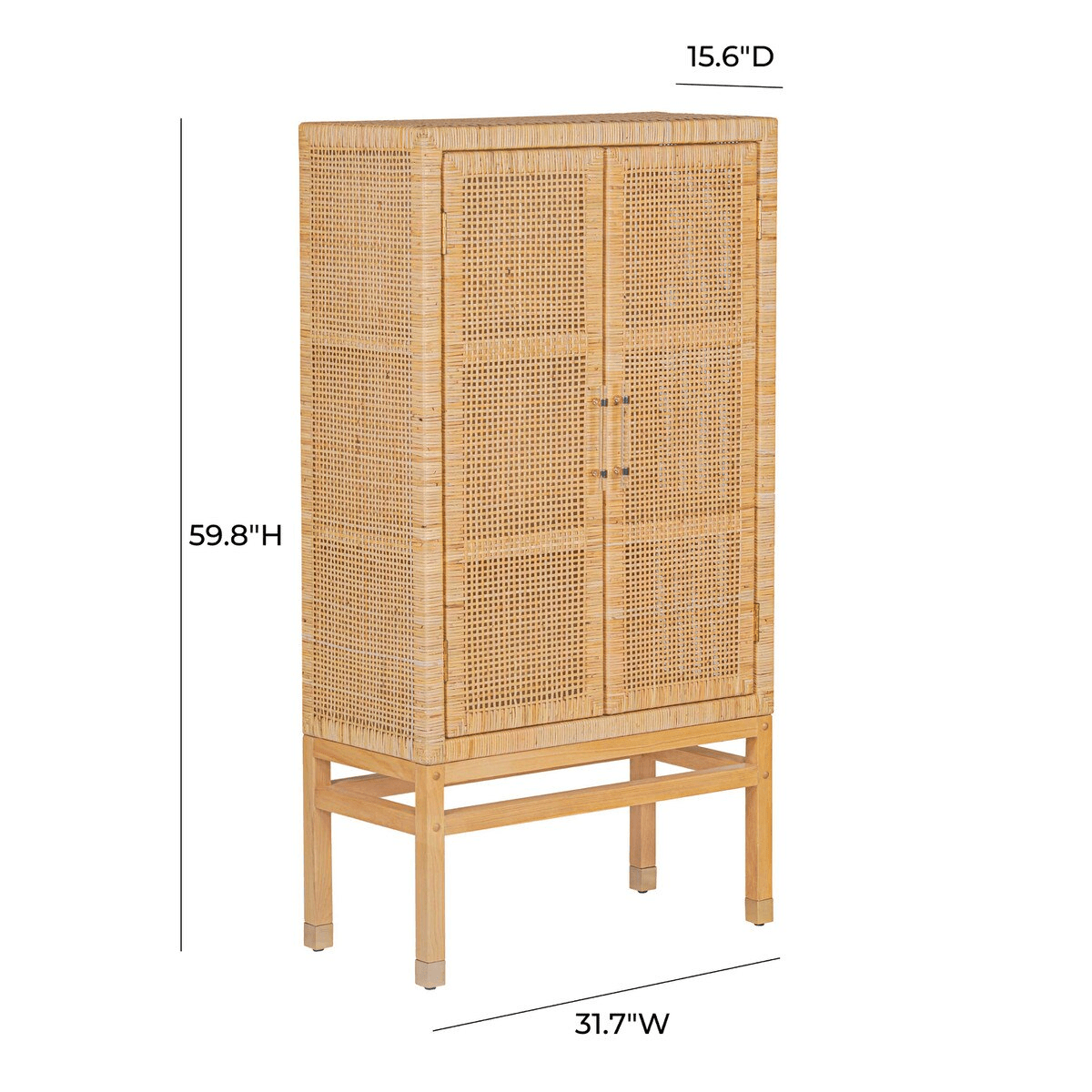 Amara Woven Rattan Cabinet