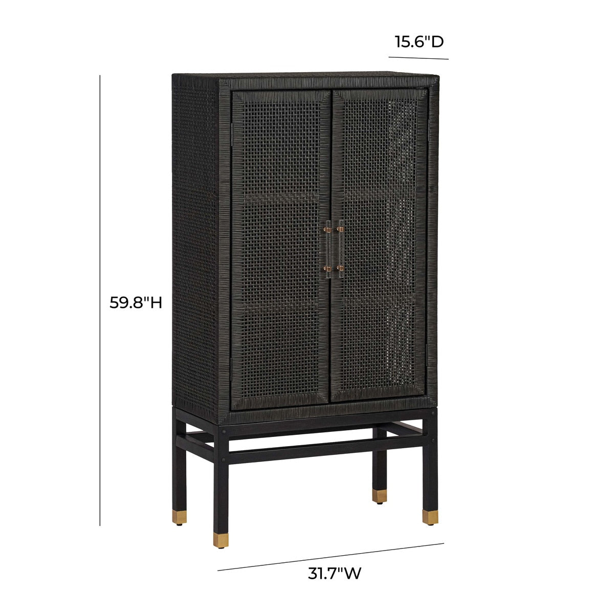 Amara  Woven Rattan Cabinet