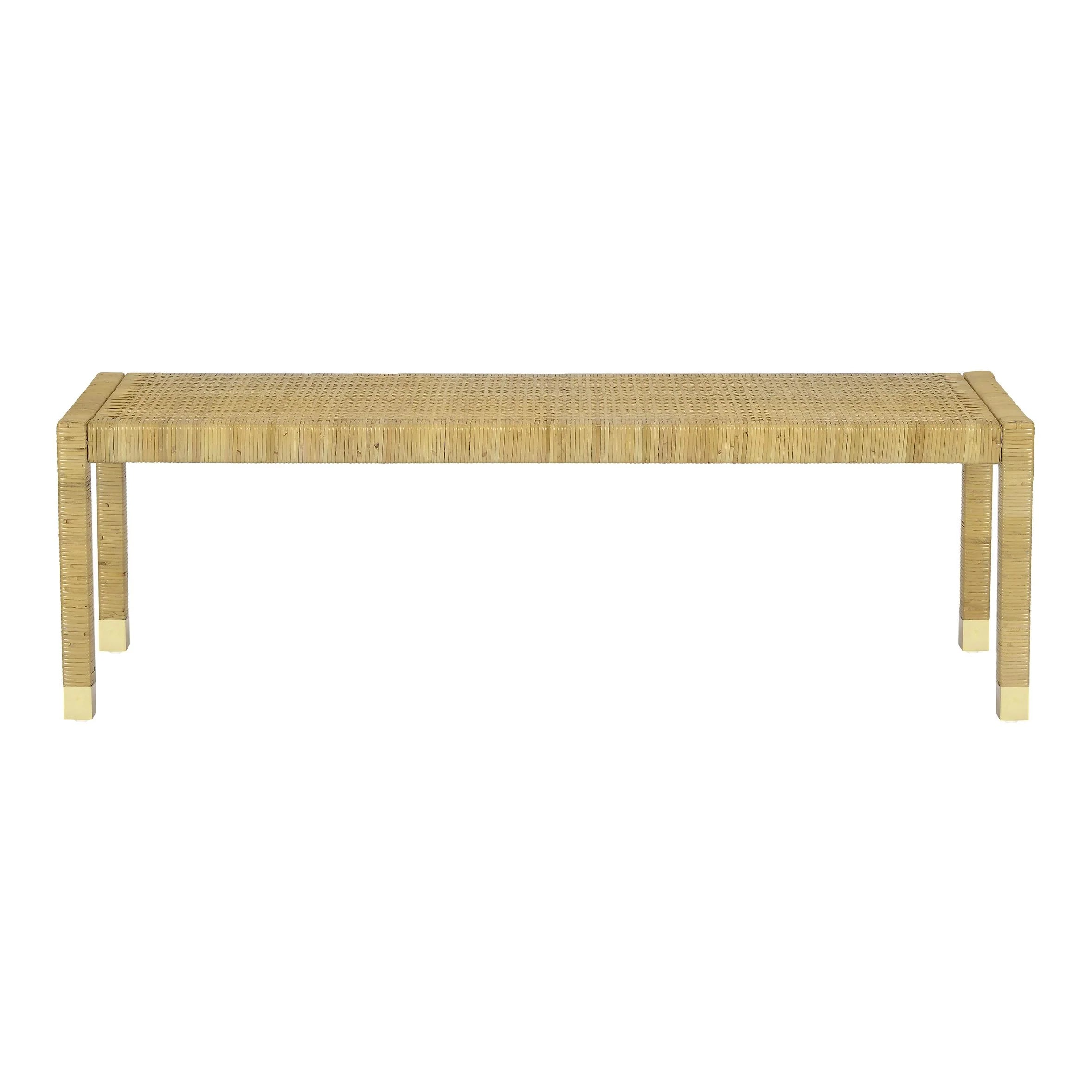 Amara Cream Contract-Grade Linen Bench