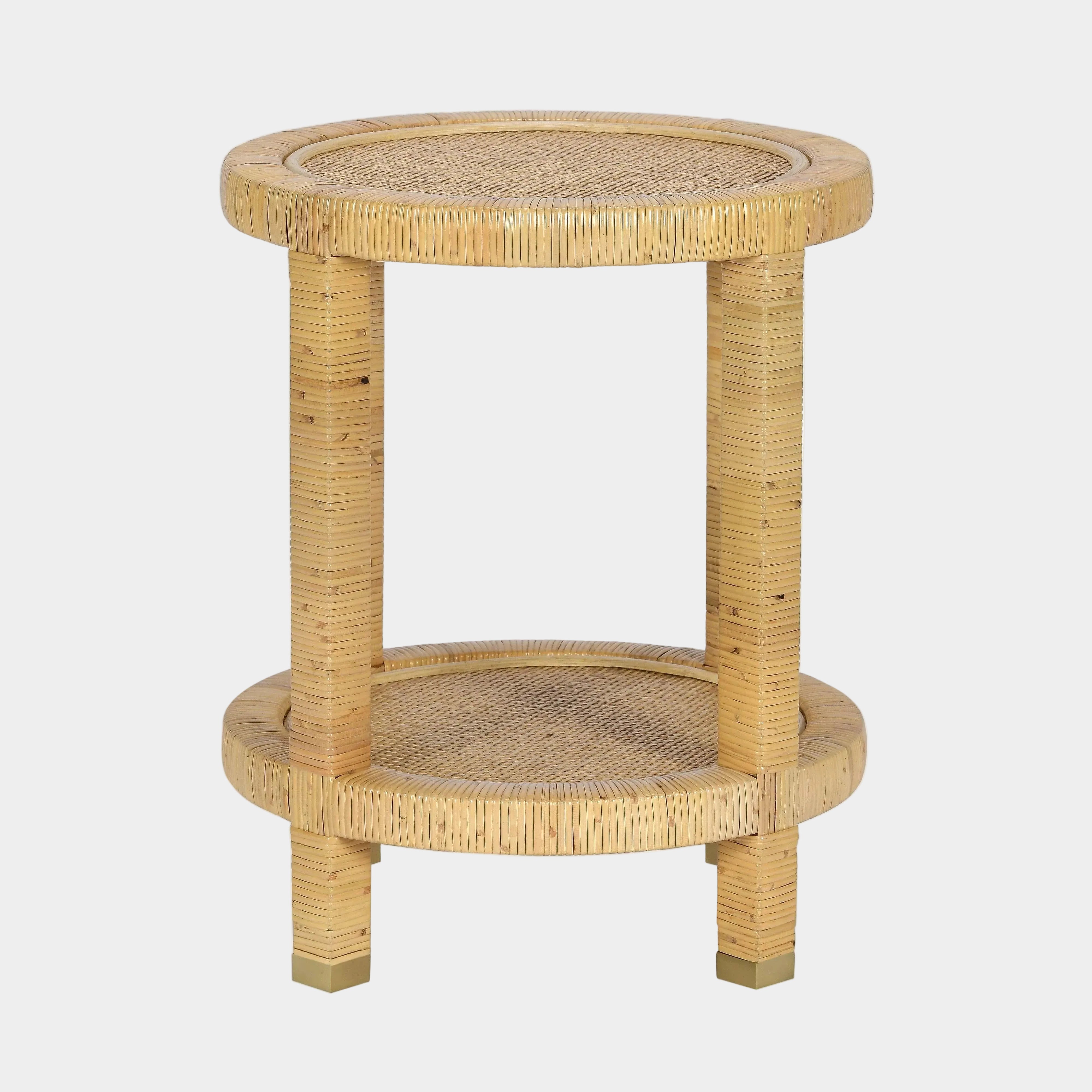 Amara Natural Rattan Side Table