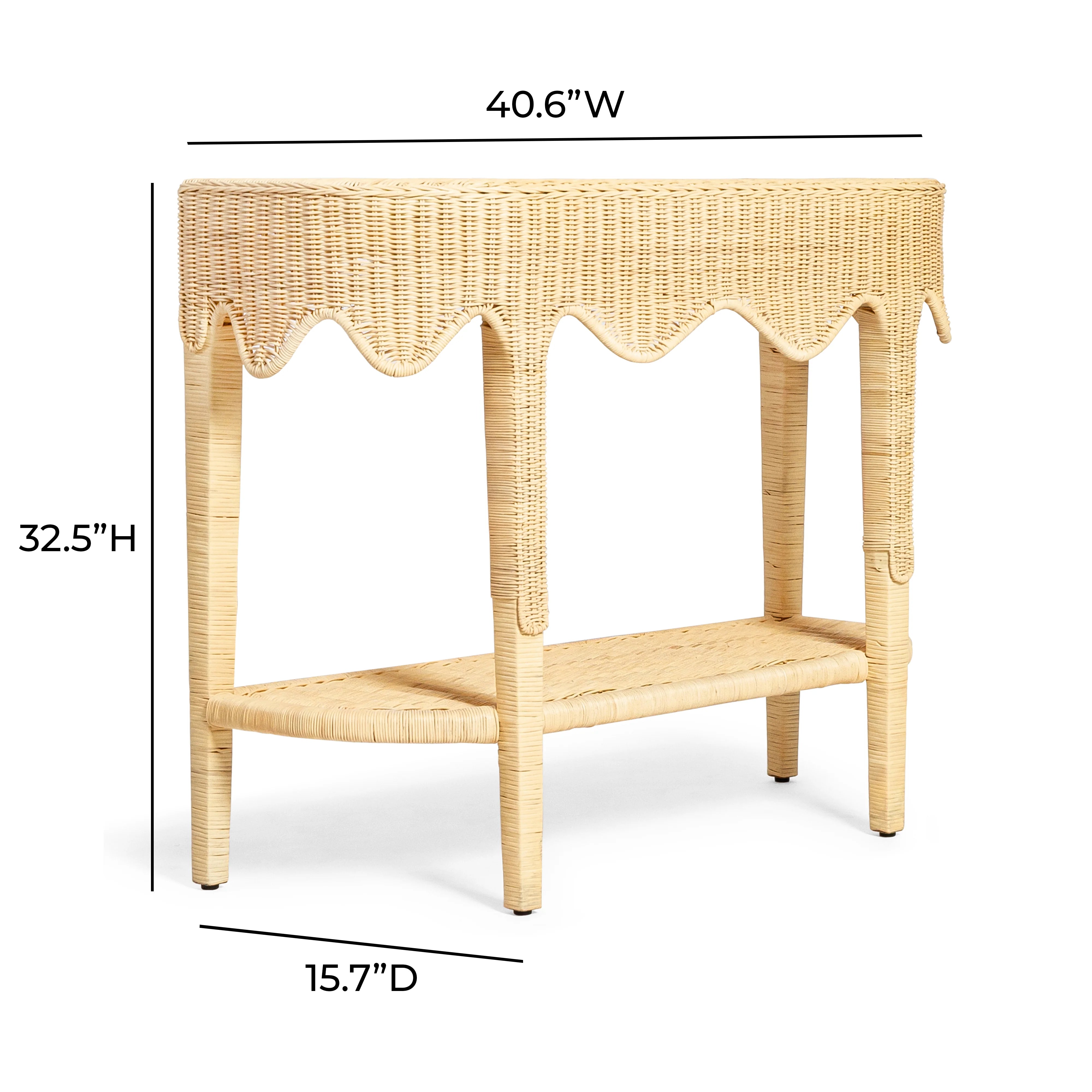 Sally 41" Natural Rattan Console Table