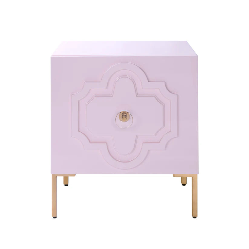 Anna Pink Lacquer Side Table
