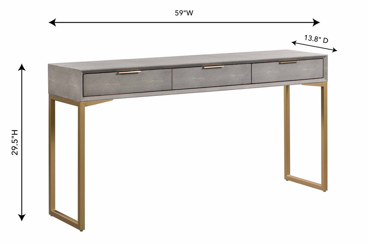 Pesce Shagreen Console Table