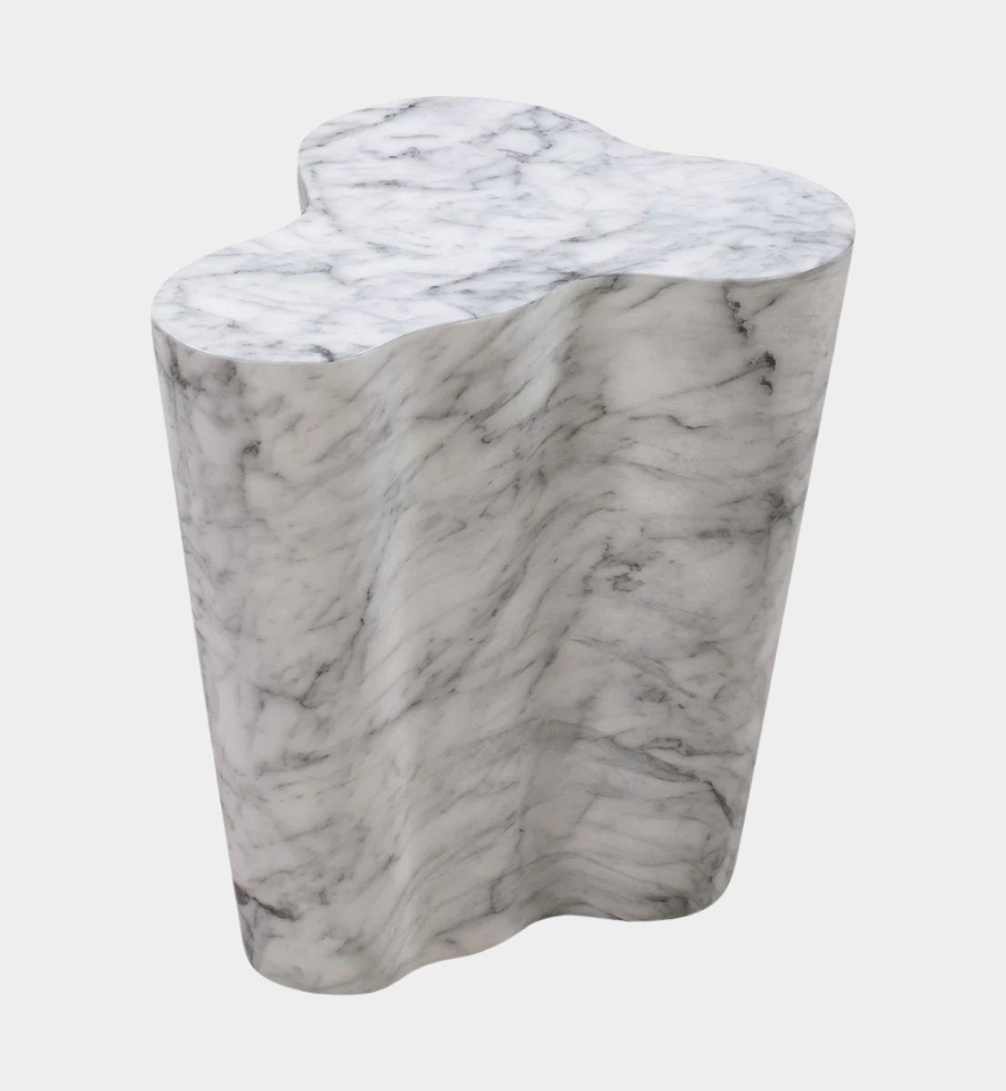 Slab Marble Short Side Table