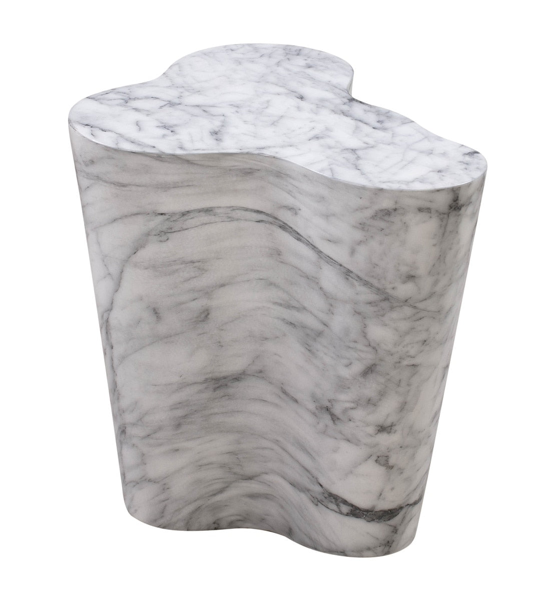 Slab Marble Short Side Table