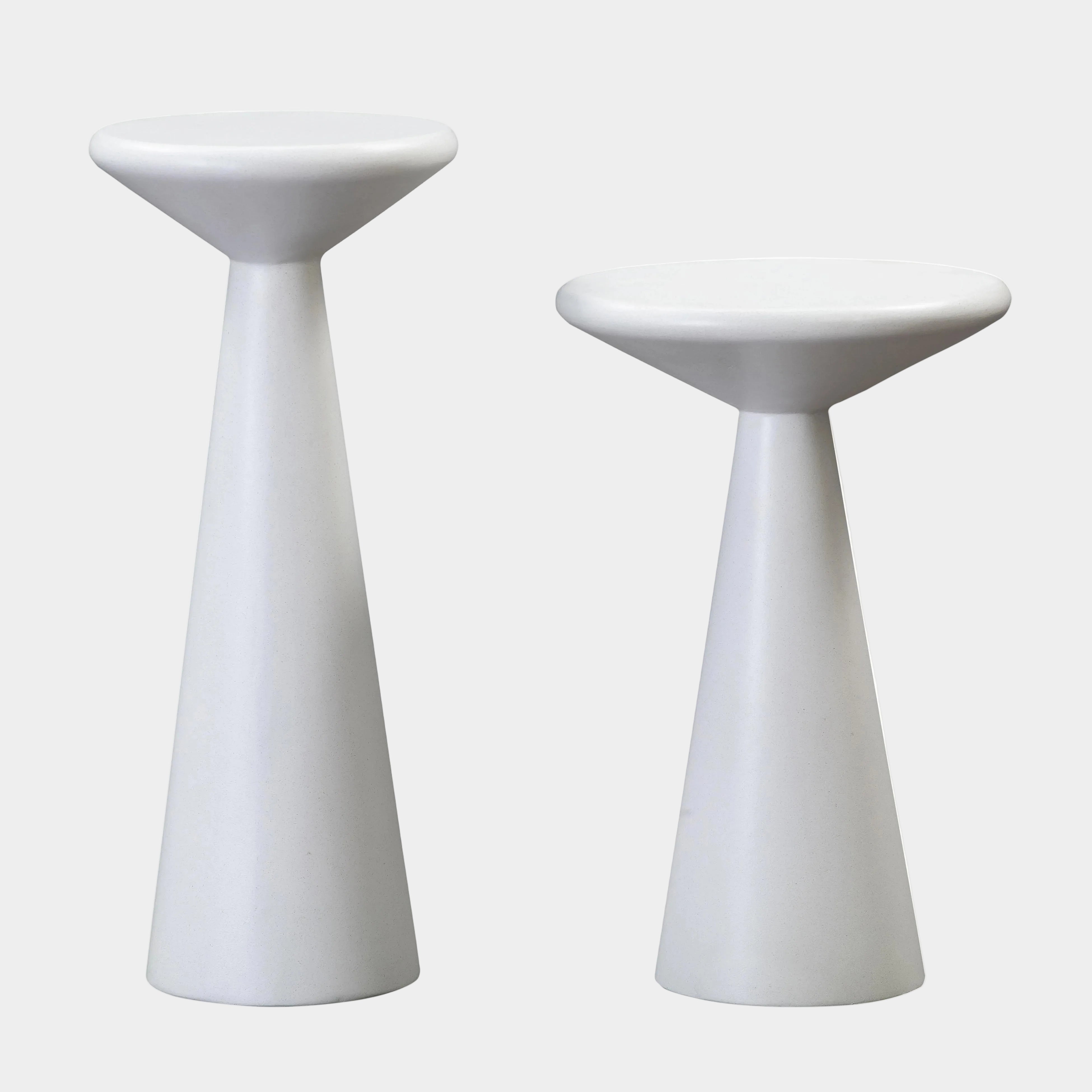 Tables d'appoint en béton Gianna - Ensemble de 2