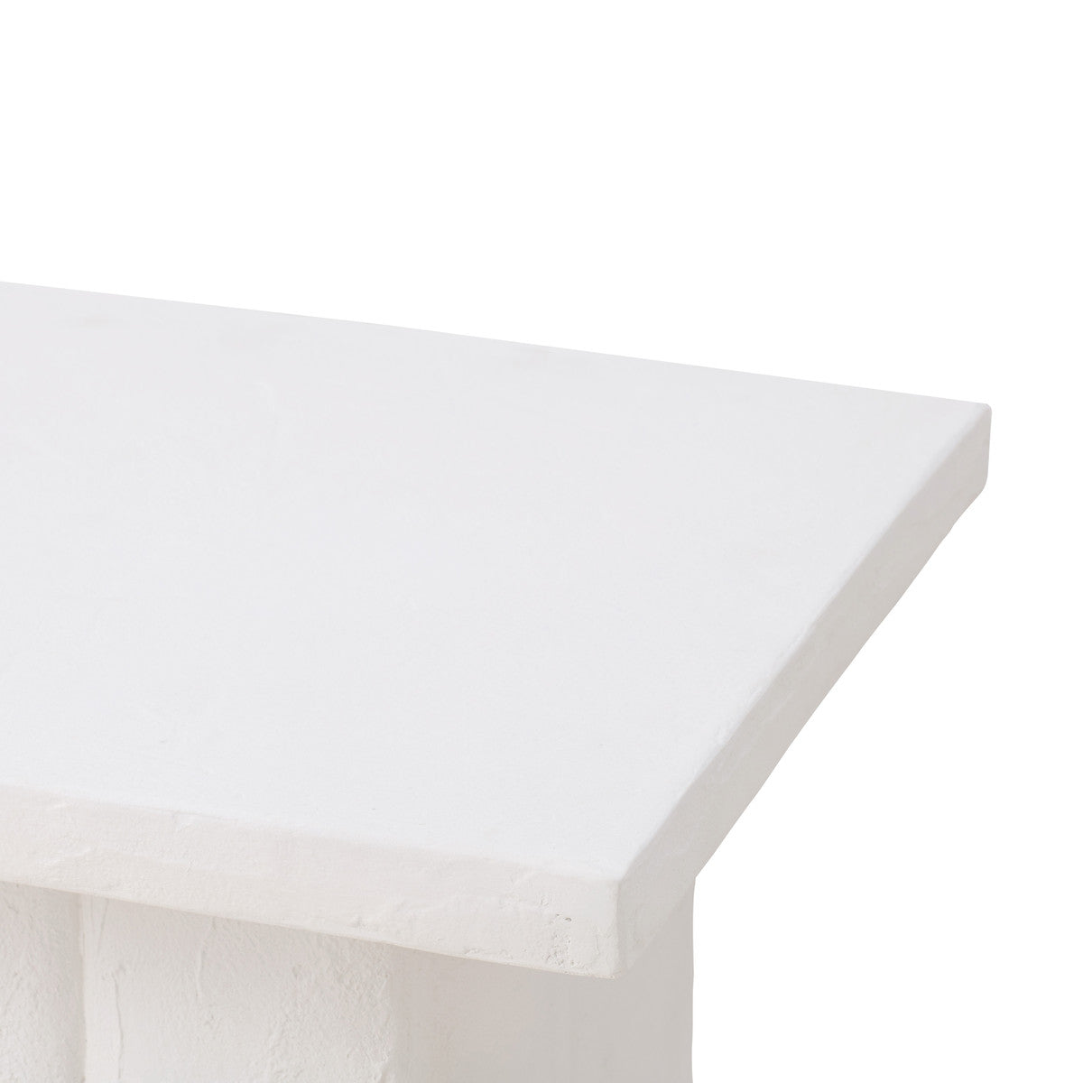 Table d'appoint en béton blanc Kayla 