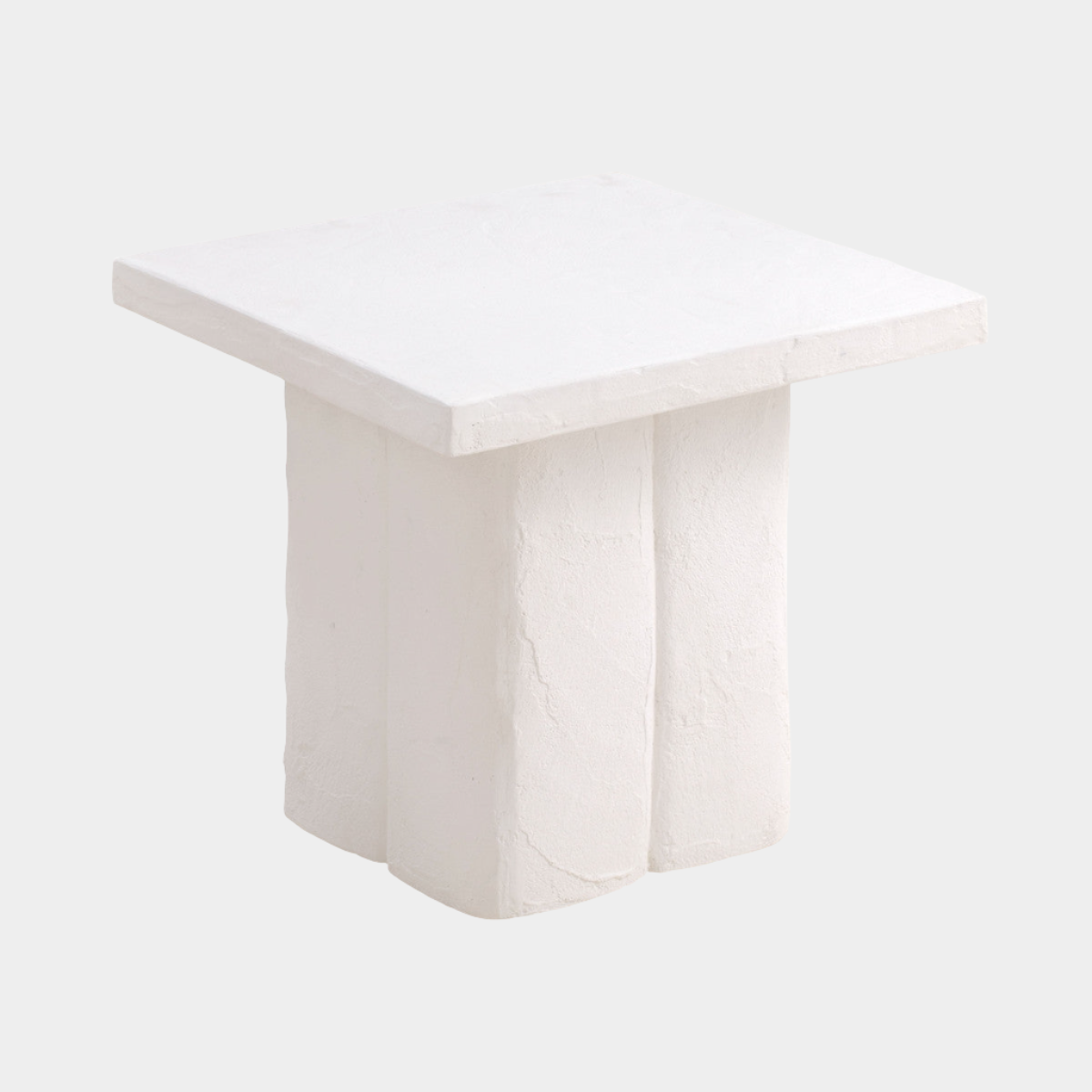 Table d'appoint en béton blanc Kayla 