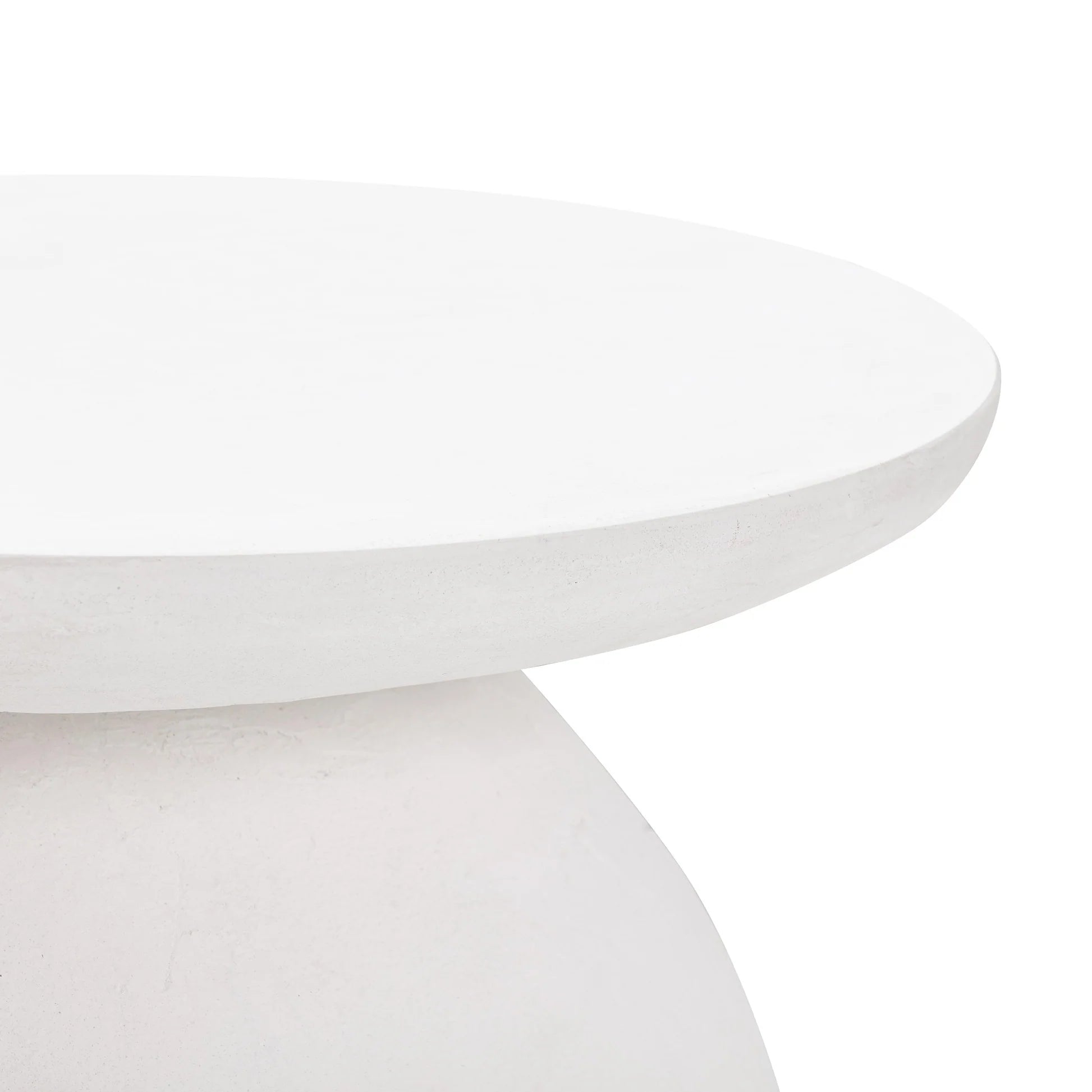 Aloe White Concrete Side Table