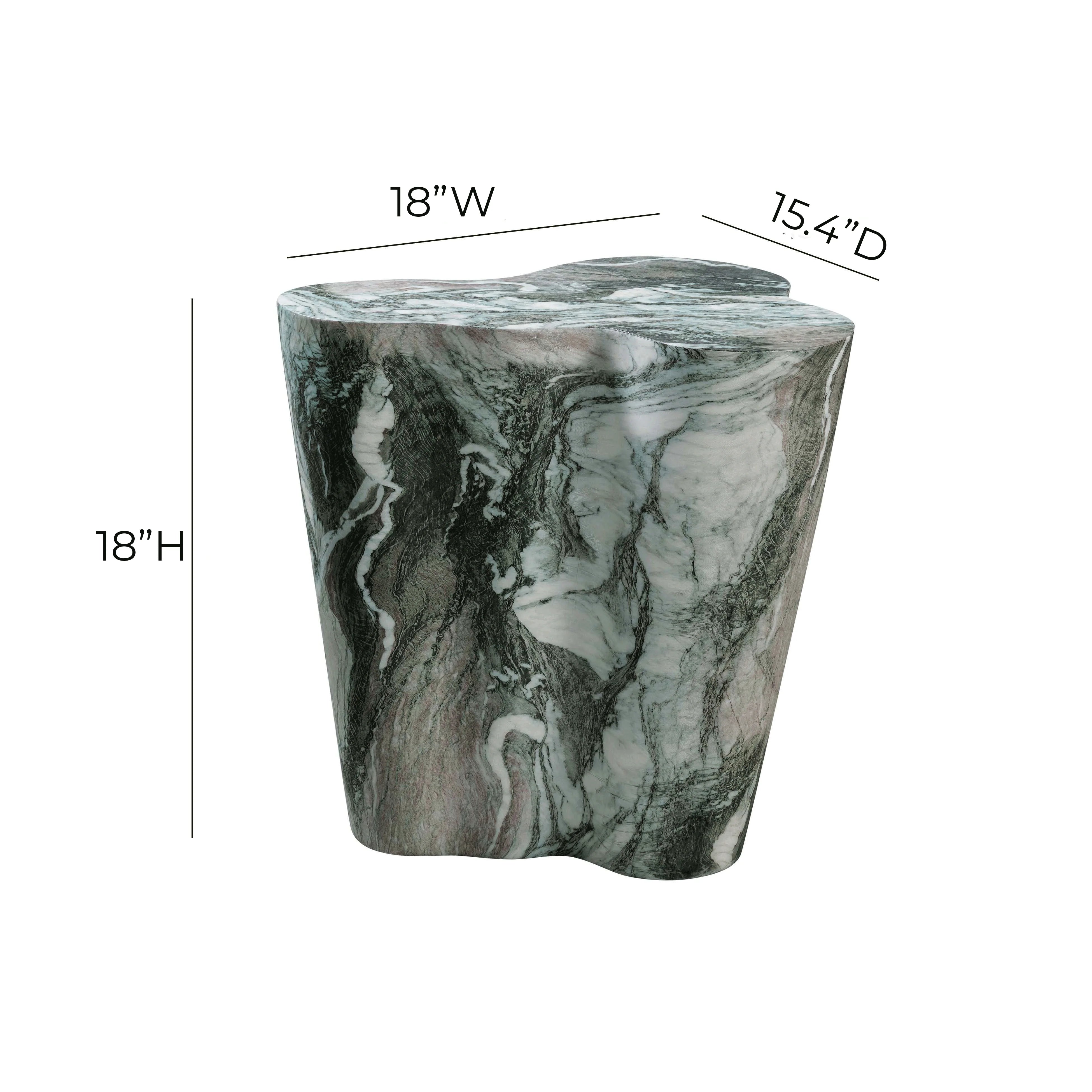 Slab Concrete Indoor/Outdoor Side Table (18"-22")
