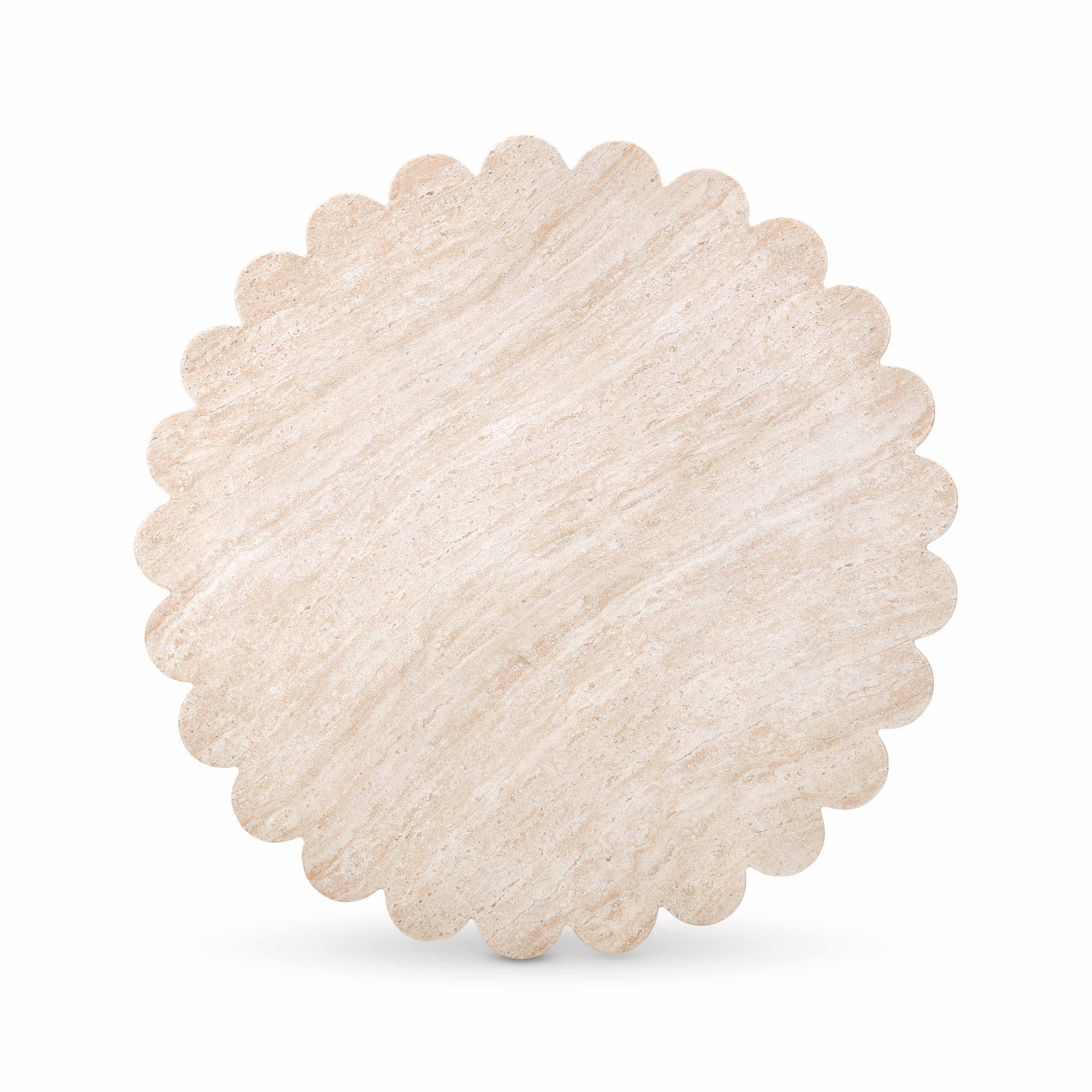 Blossom 36" Washed Faux Travertine Finish Indoor/Outdoor Round Coffee Table