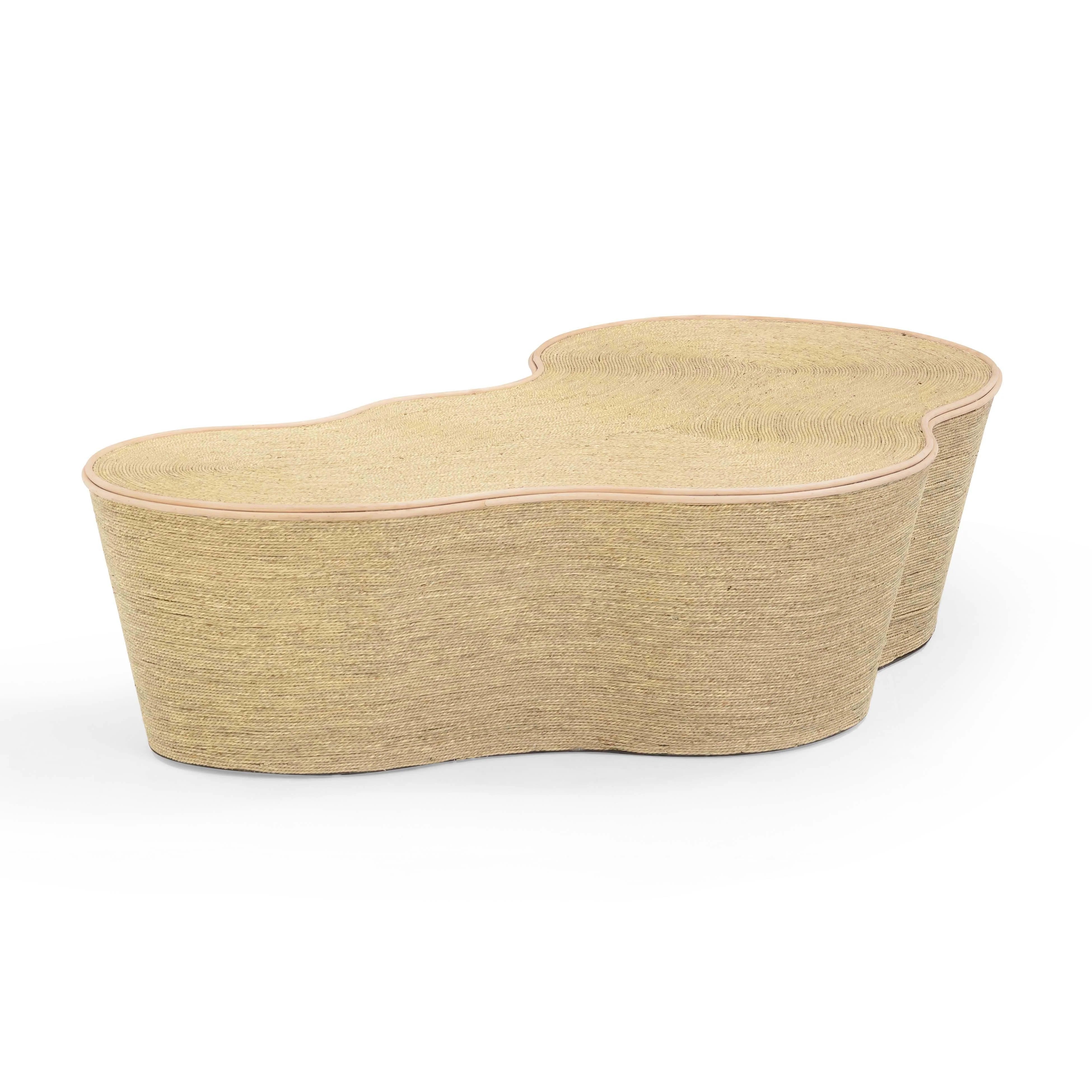 Slab 60" Natural Seagrass Coffee Table