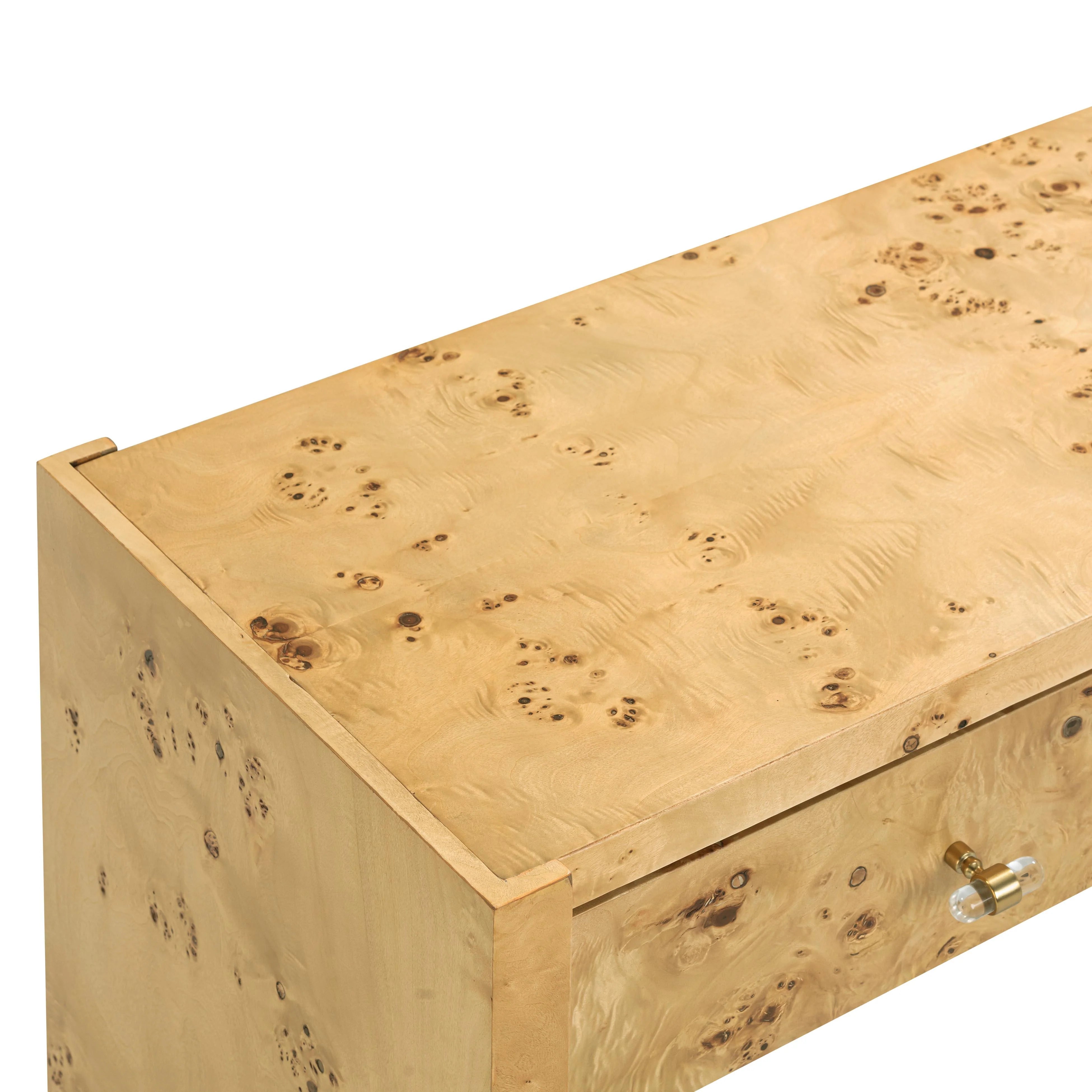 Brandyss 54" Burl Console Table