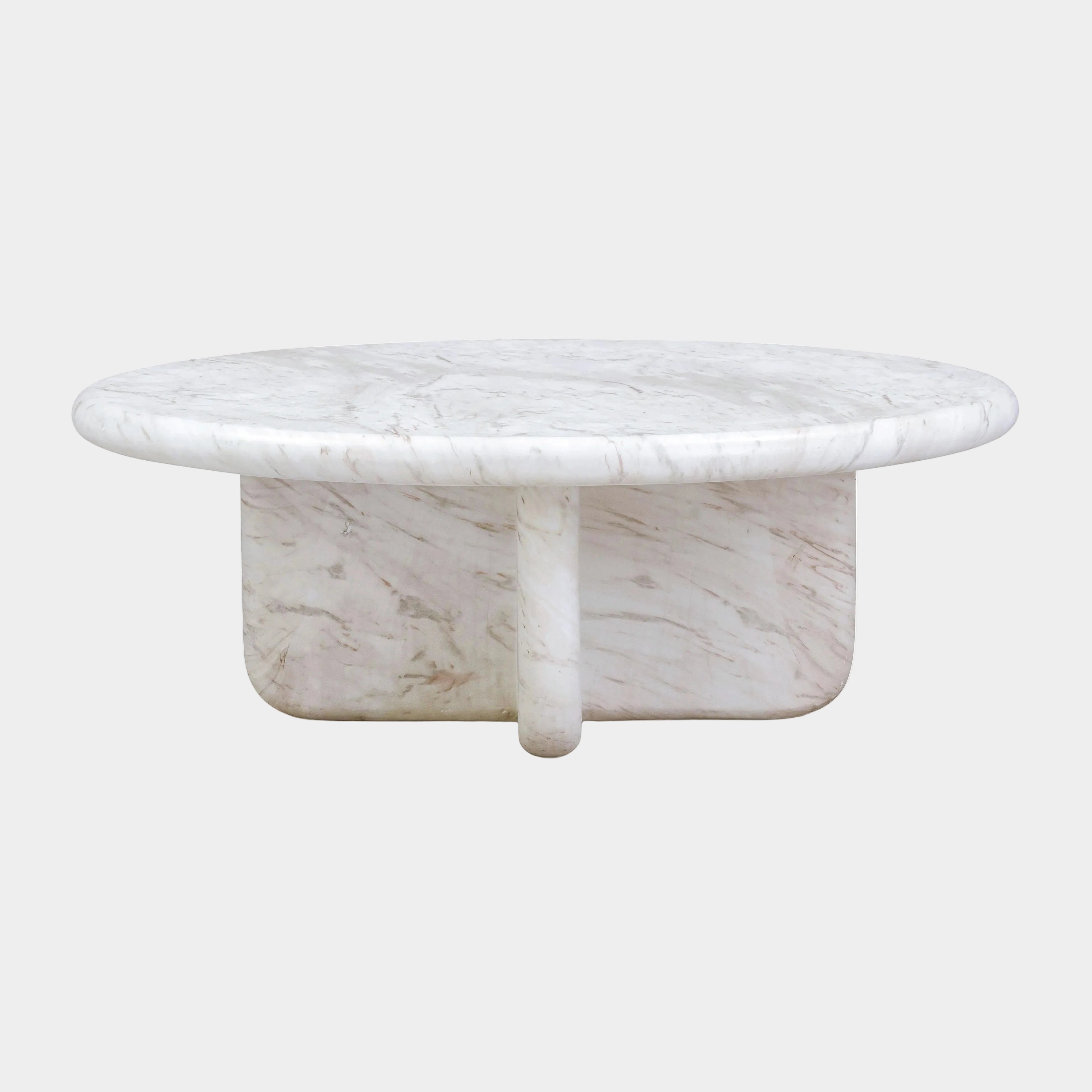 Juju Faux Marble Indoor/Outdoor Round Coffee Table (24"-32")