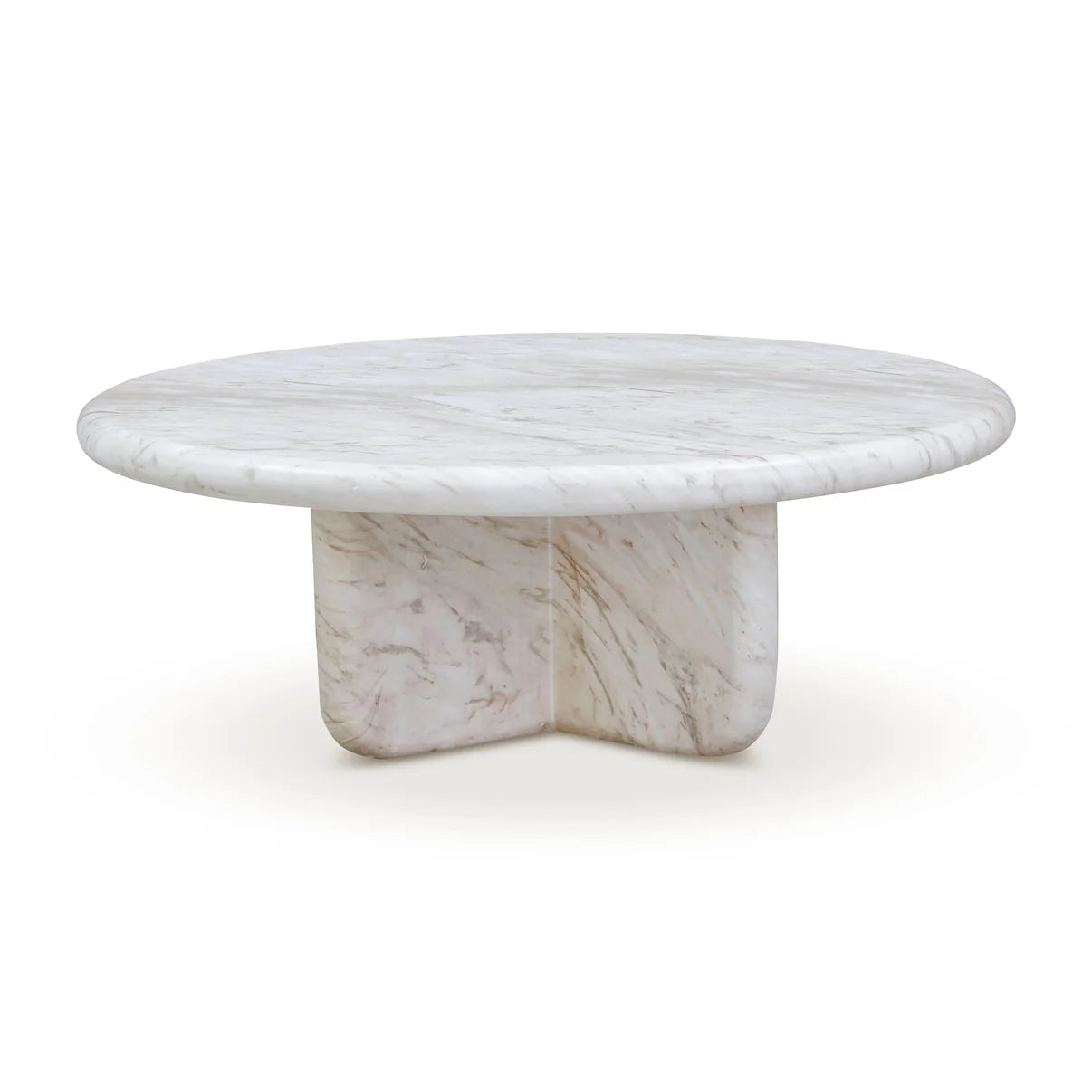 Juju Faux Marble Indoor/Outdoor Round Coffee Table (24"-32")
