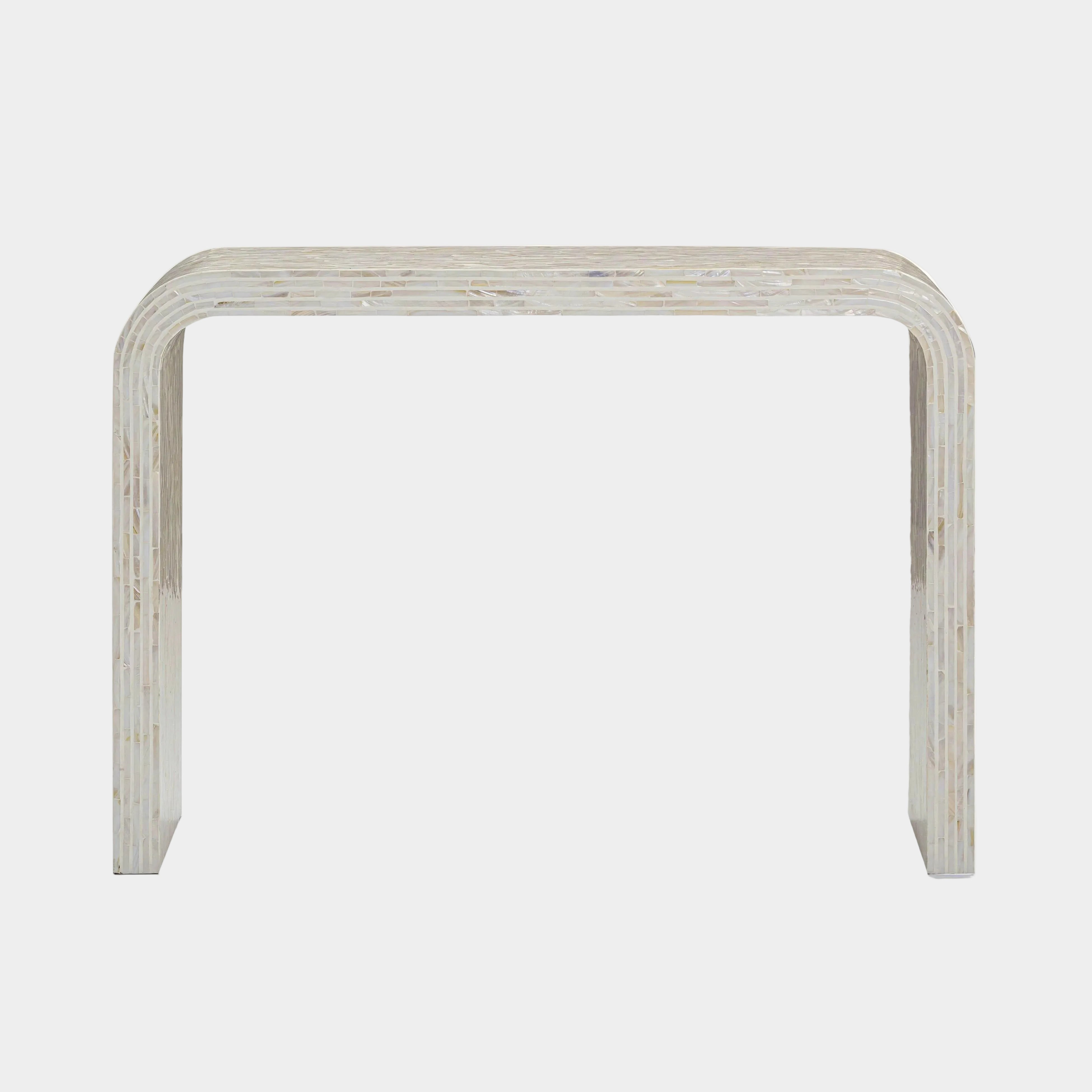 Opus 43" Cream Capiz Shell Console Table