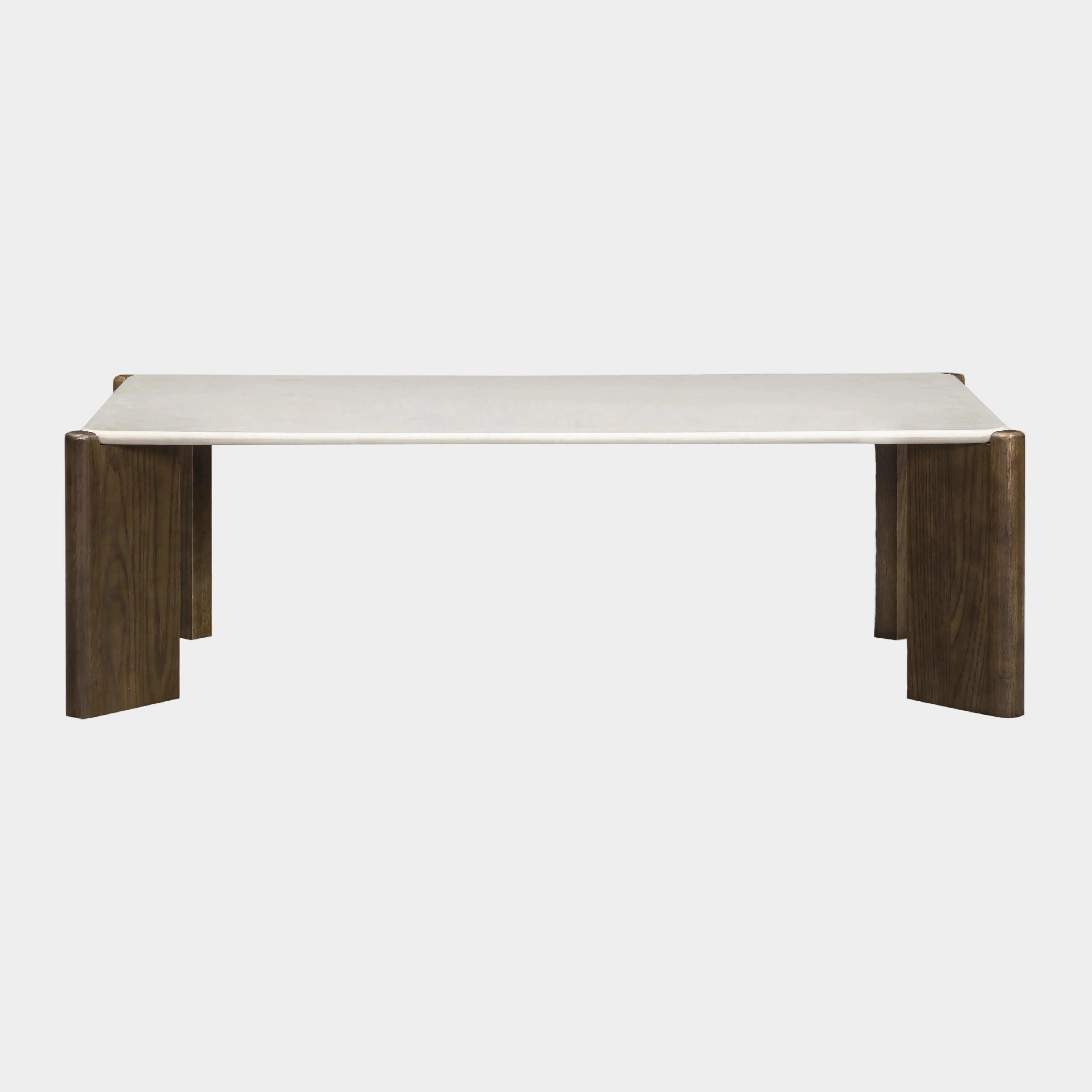 Restis 52" Cream Quartz Rectangular Coffee Table