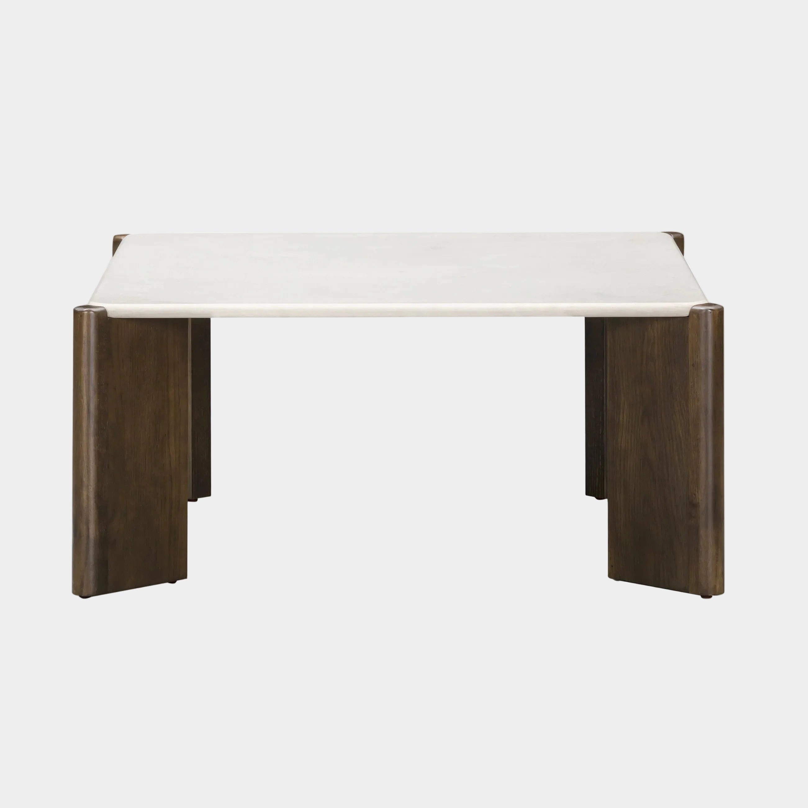 Restis 33.5" Cream Quartz Square Coffee Table