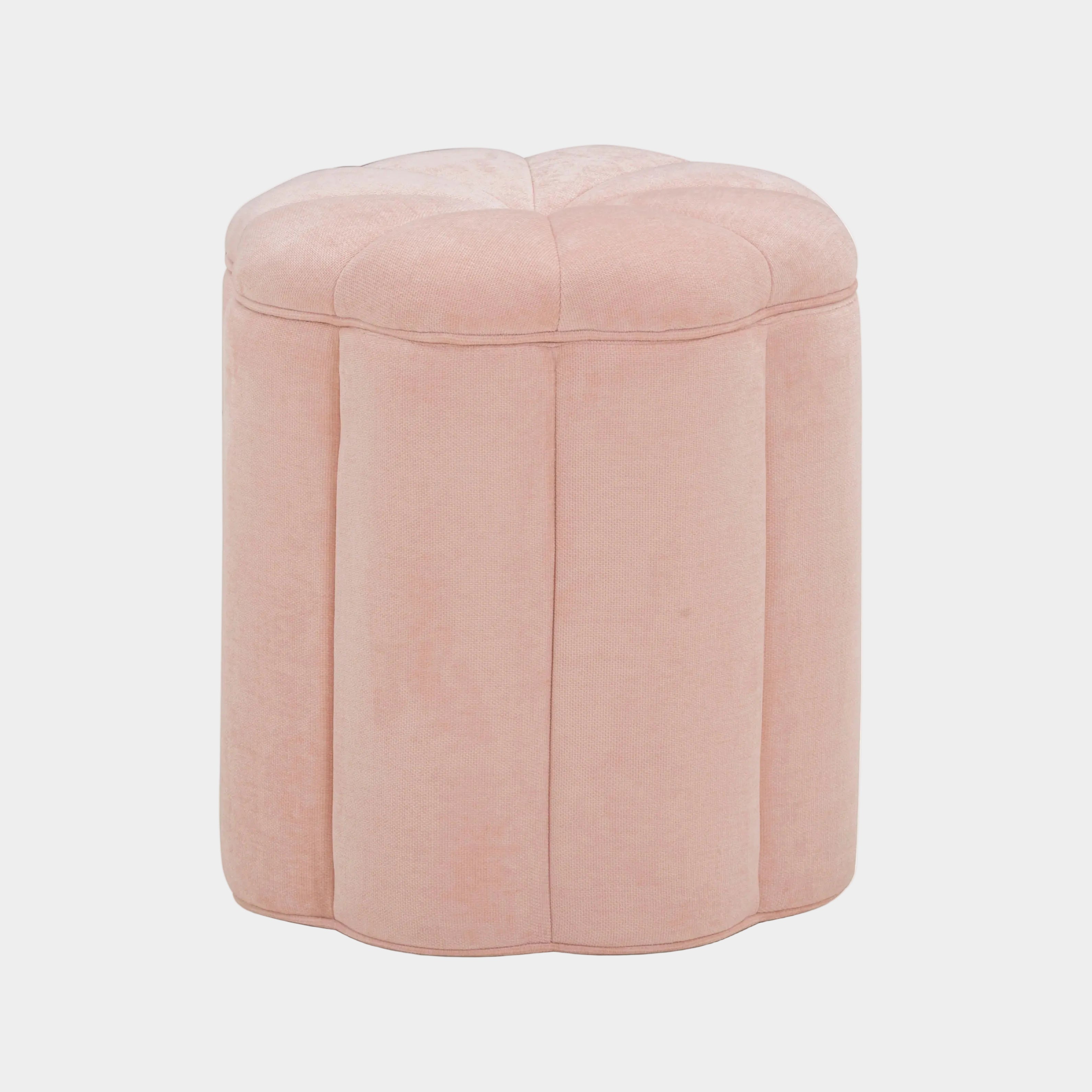 Fleur Textured Performance Velvet Storage Ottoman
