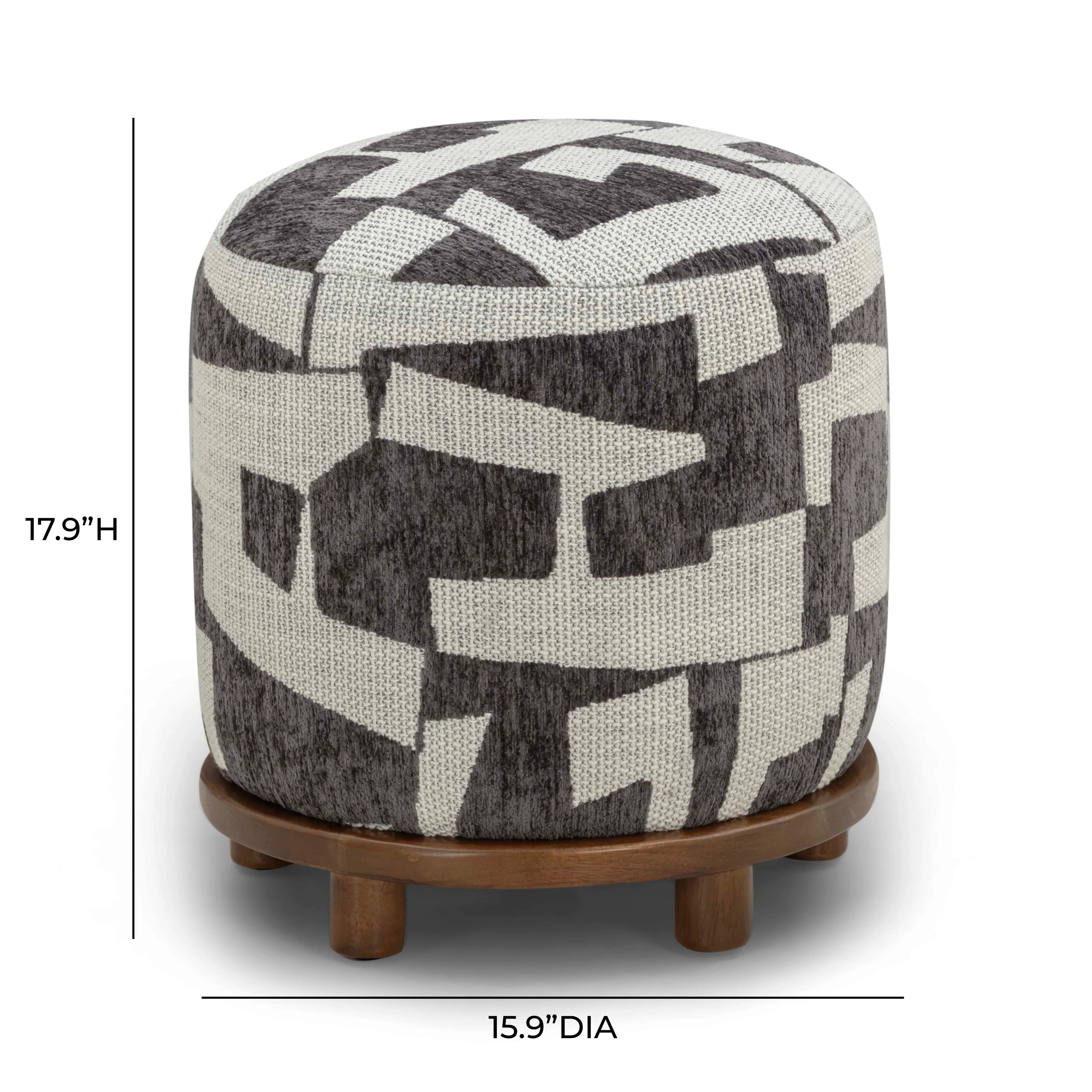 Bisou Performance Jacquard Ottoman