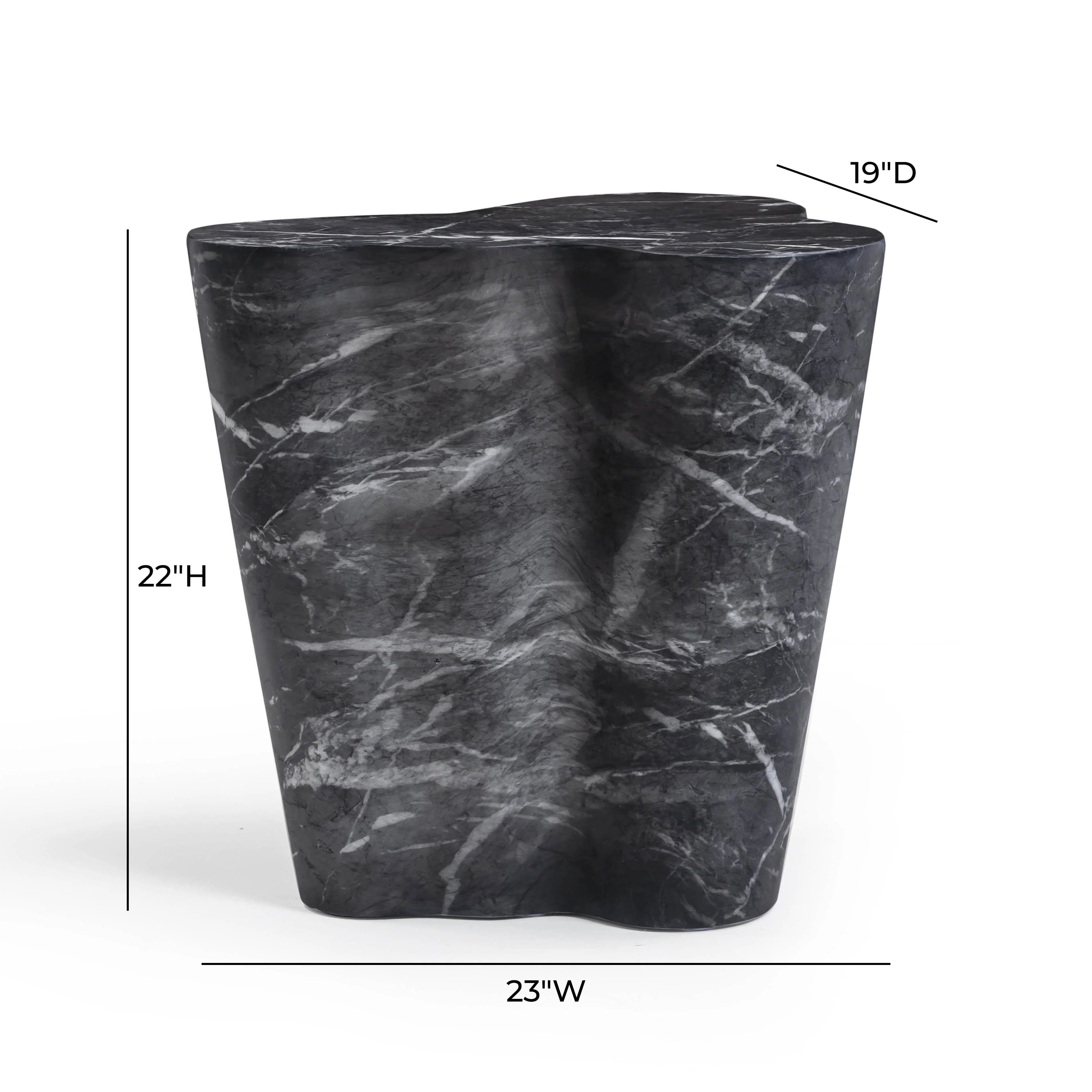 Slab Concrete Indoor/Outdoor Side Table (18"-22")