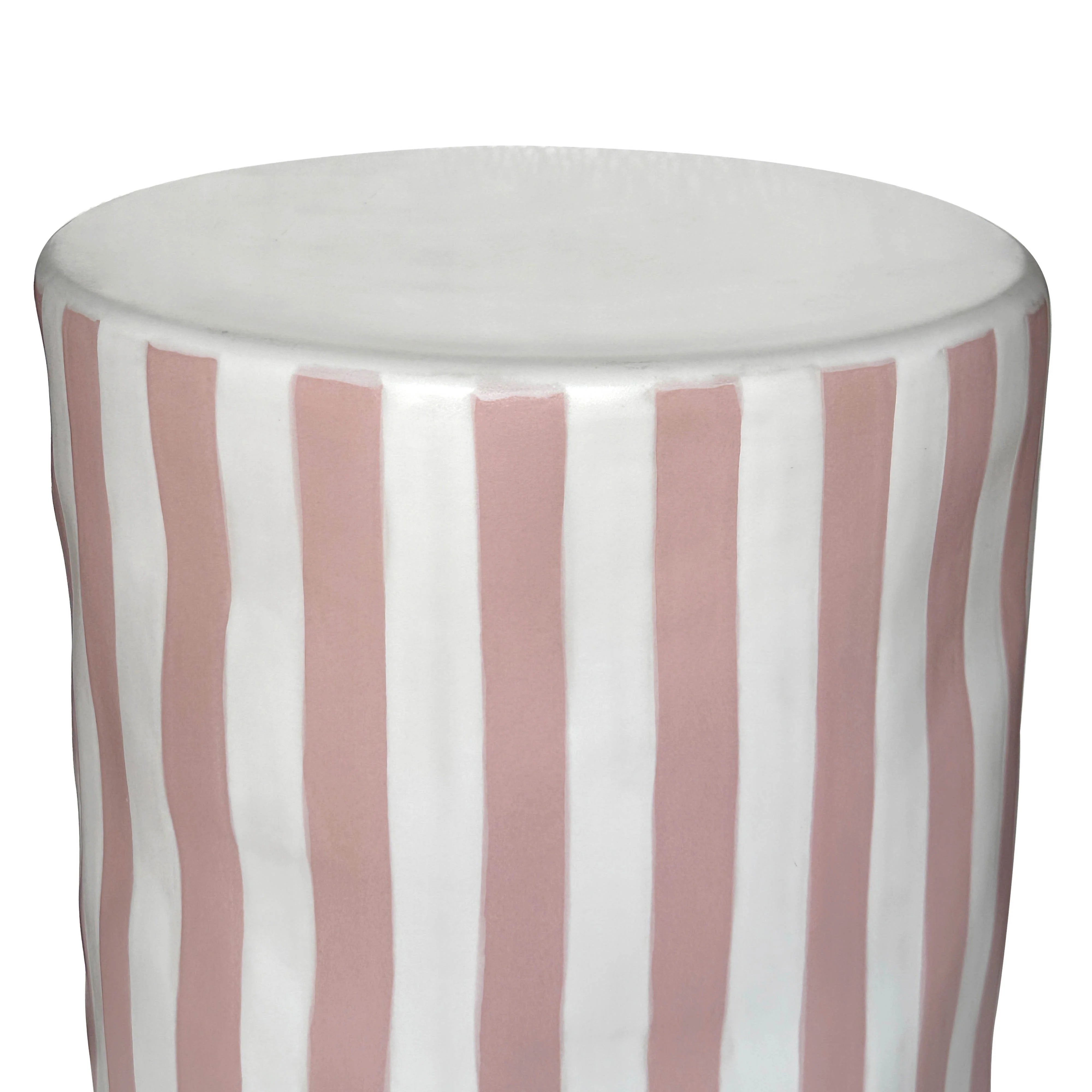Tempest Indoor/Outdoor Ceramic Table in Stripes