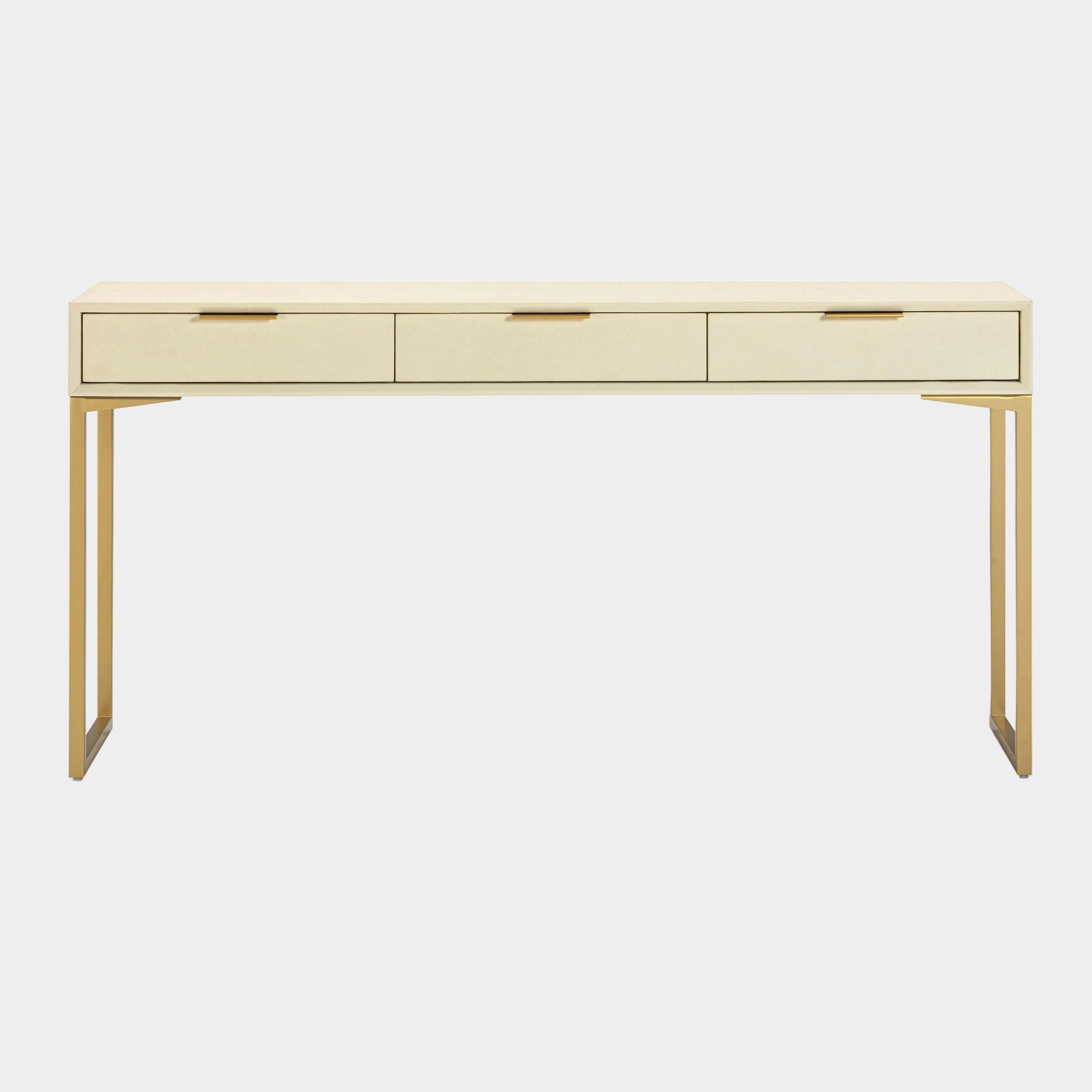 Pesce 59" Faux Shagreen 3-Drawer Console Table