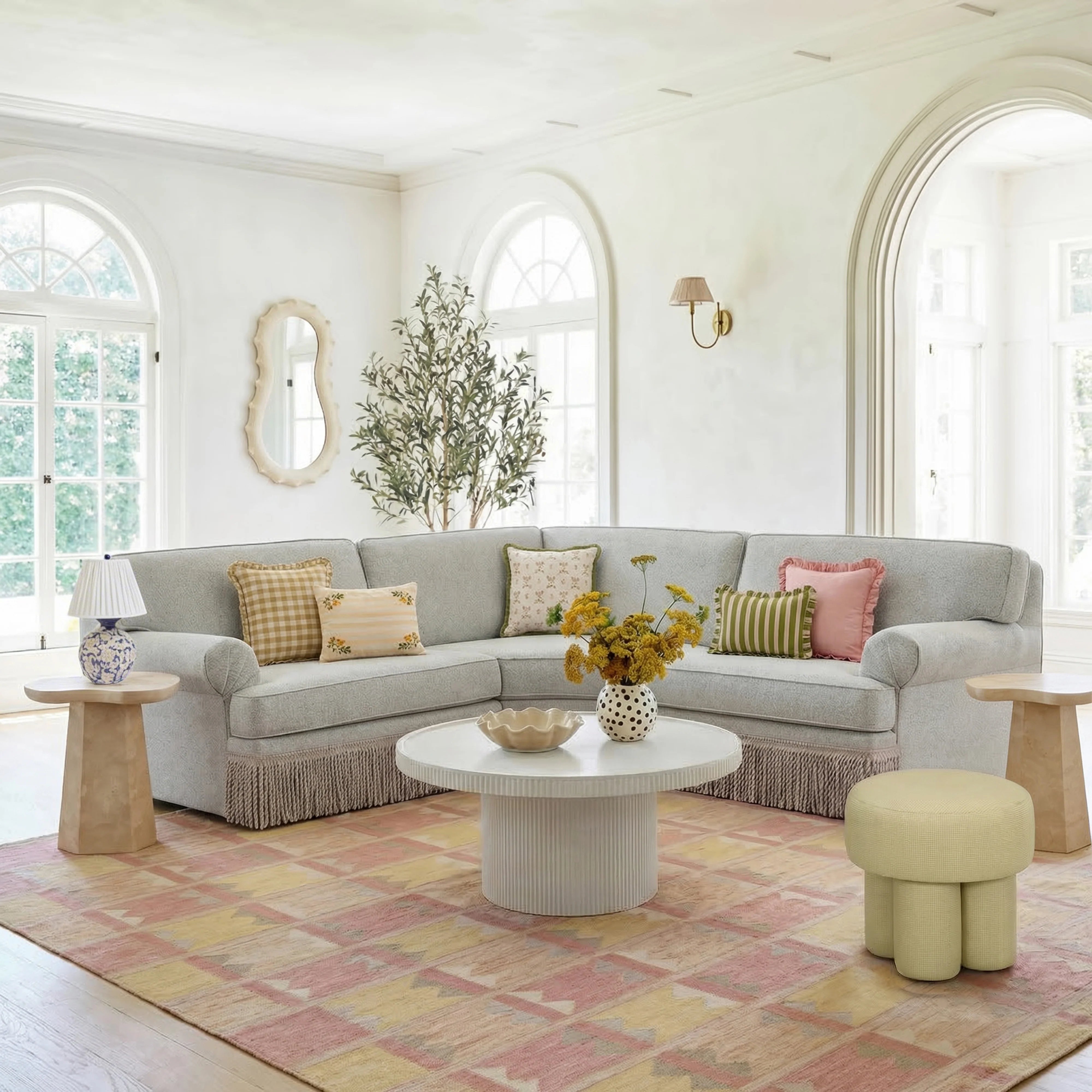 Darcy 36" Concrete Indoor/Outdoor Round Coffee Table