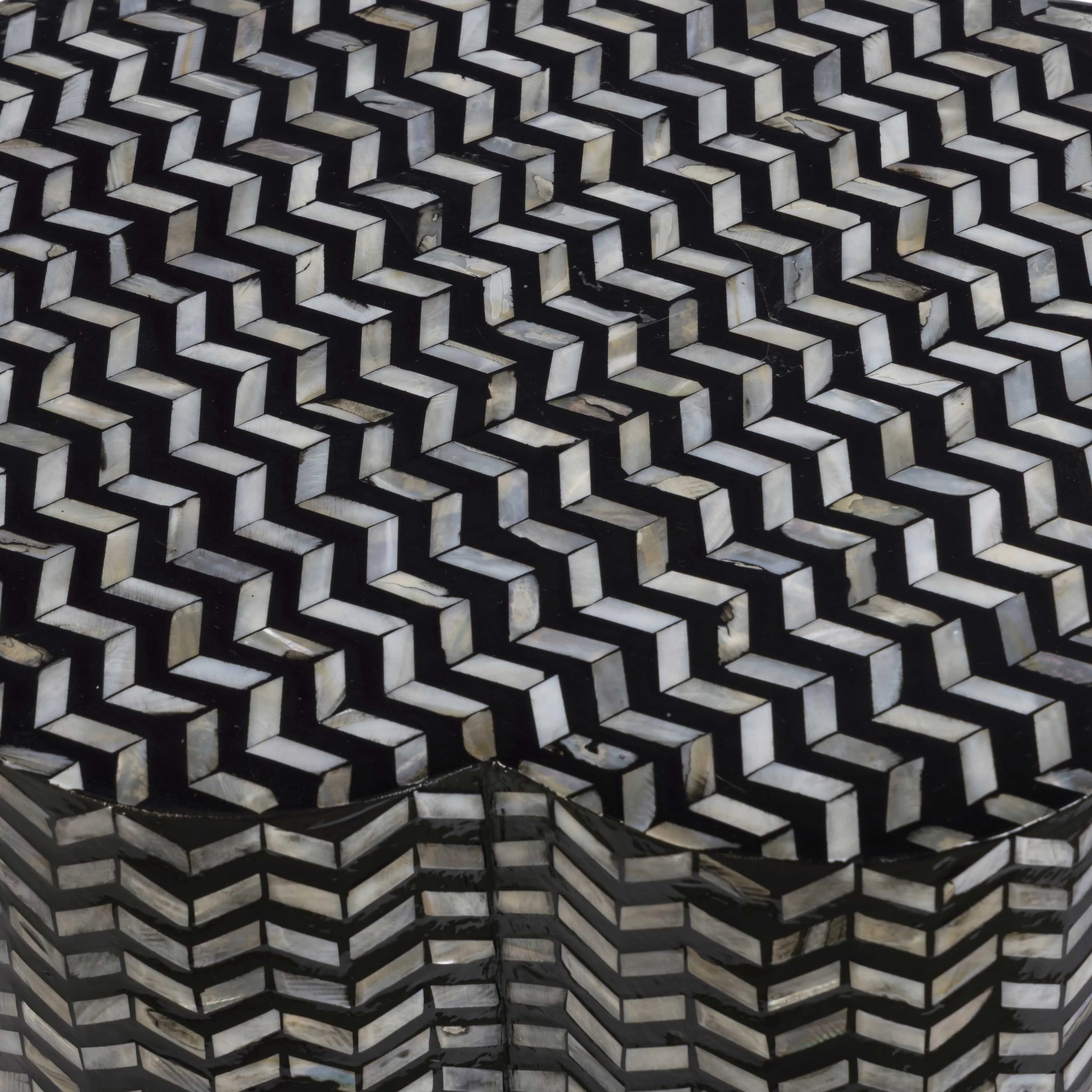 Truffle Black Mother of Pearl Shell Side Table