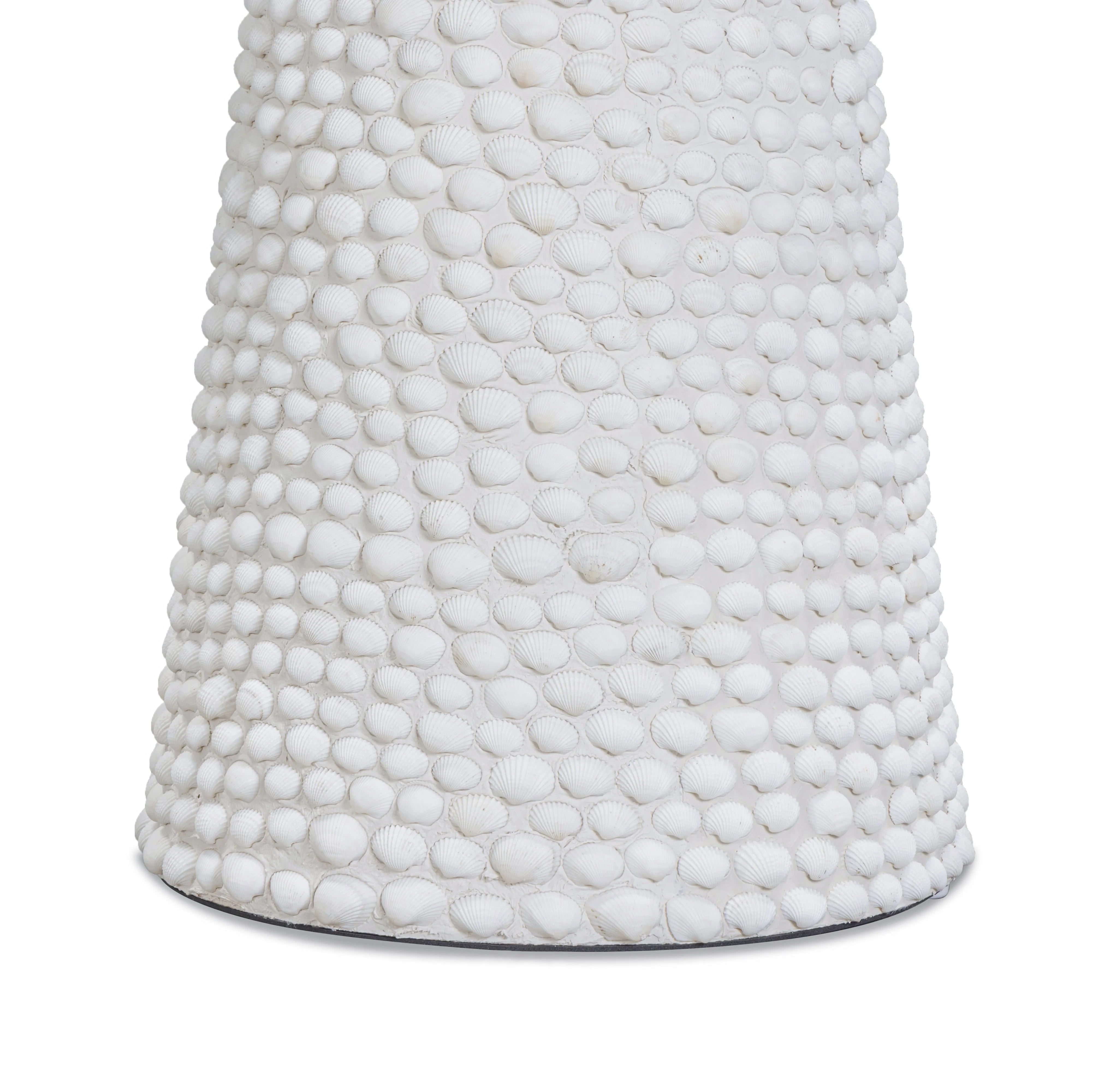 Coast Pearl White Seashell Round Side Table