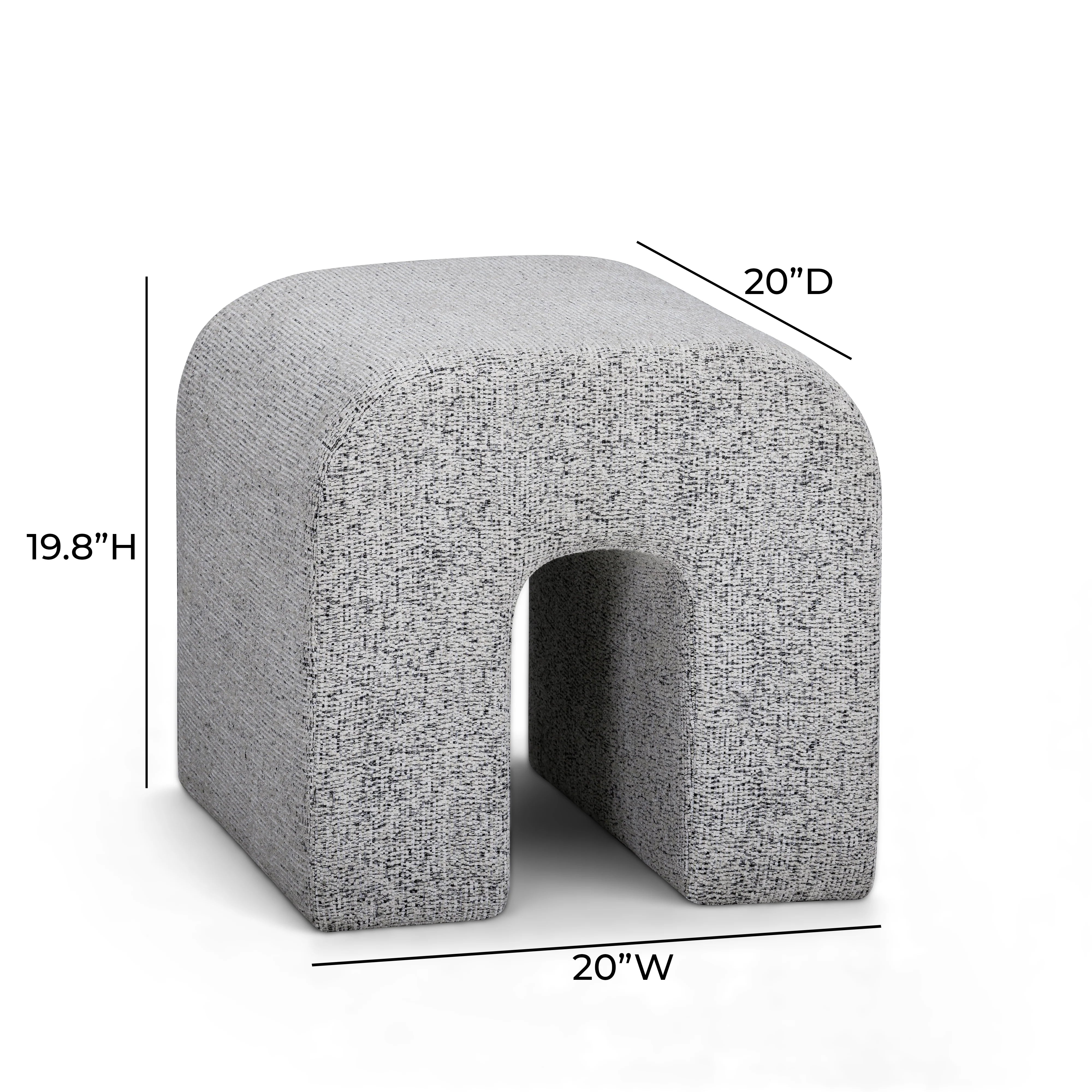 Desi Woven Performance Fabric Ottoman