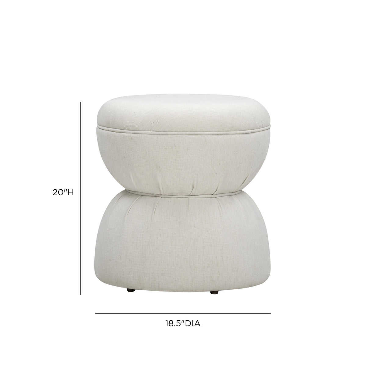 Tomlin Ruched Performance Fabric Game Ottoman