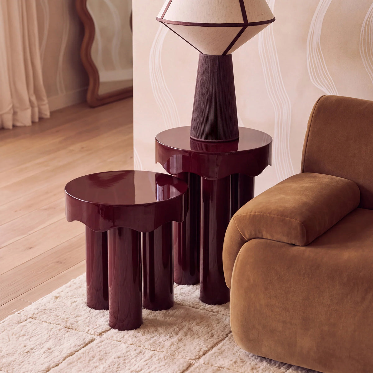 Casper High Gloss Nesting Side Table Set