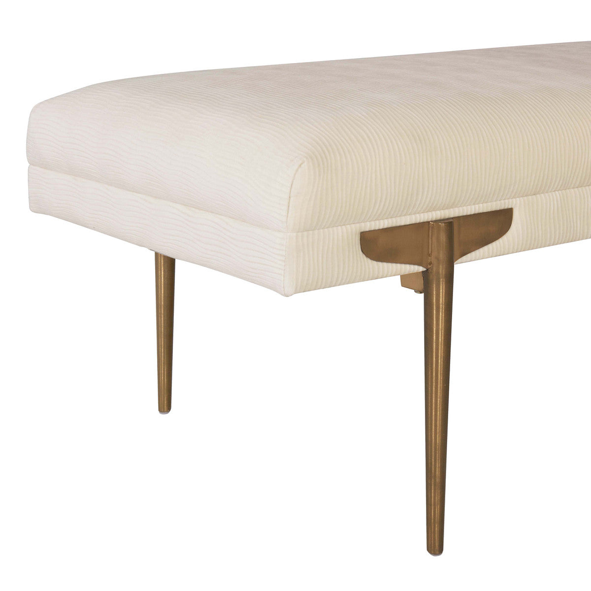 Brno Waived Velvet Bench