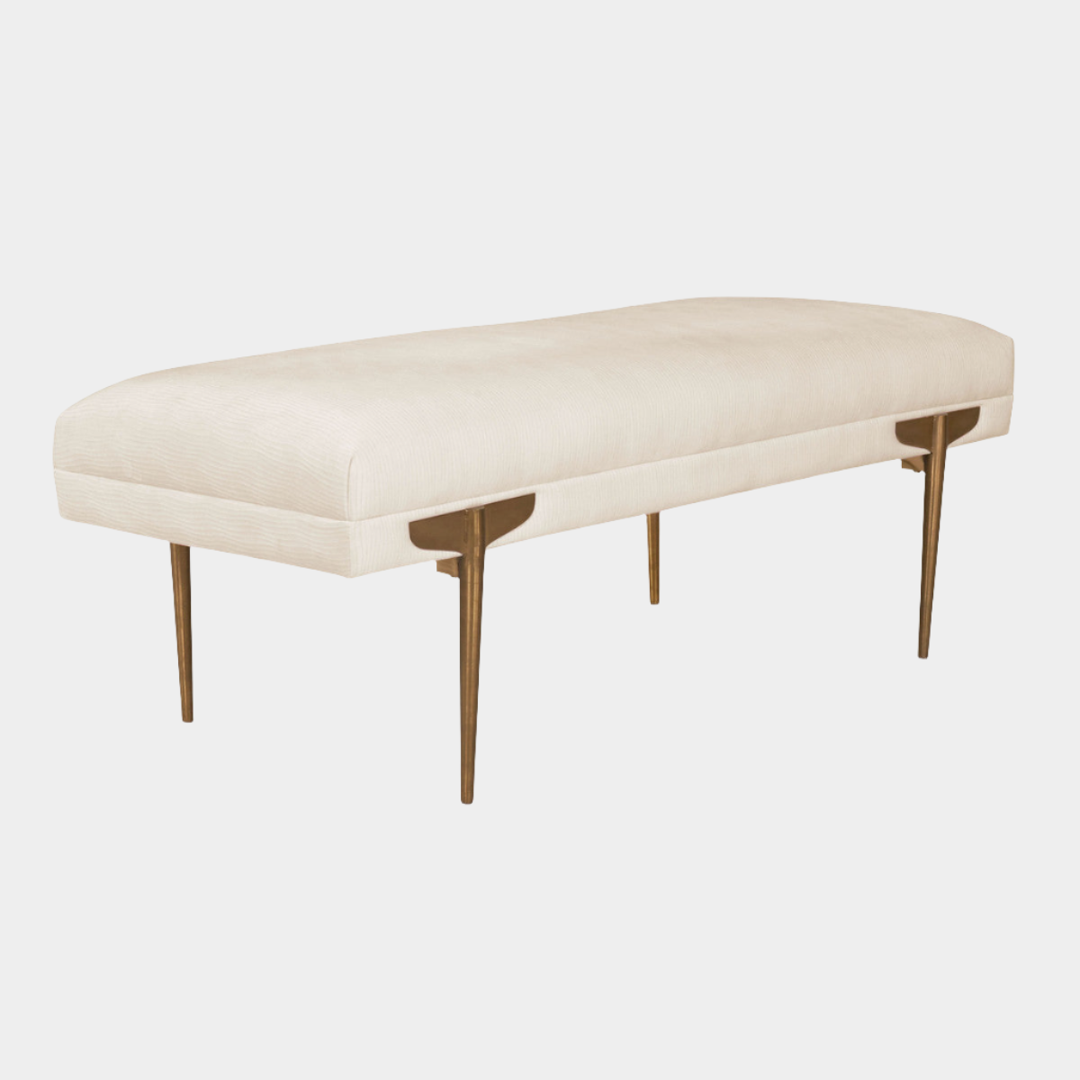 Brno Waived Velvet Bench