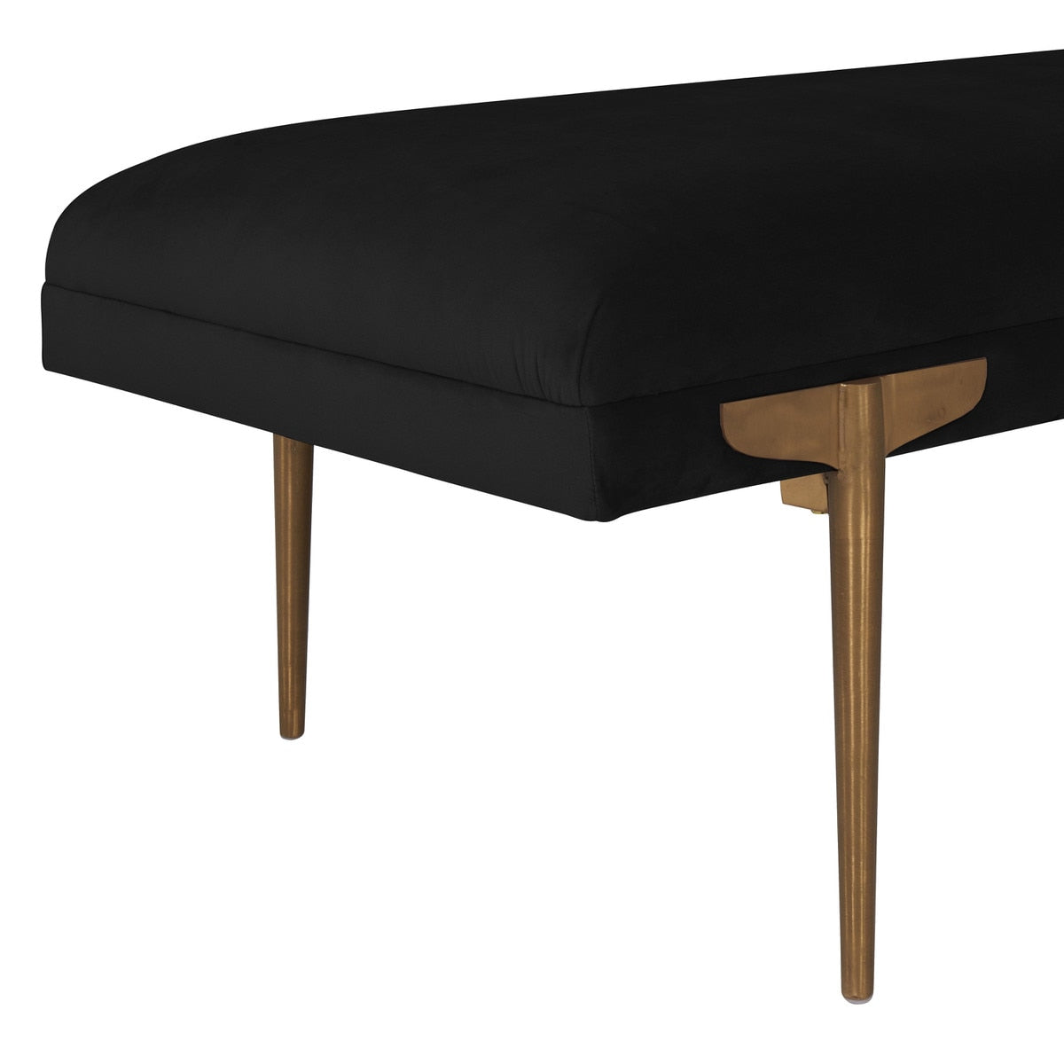 Brno Black Velvet Bench