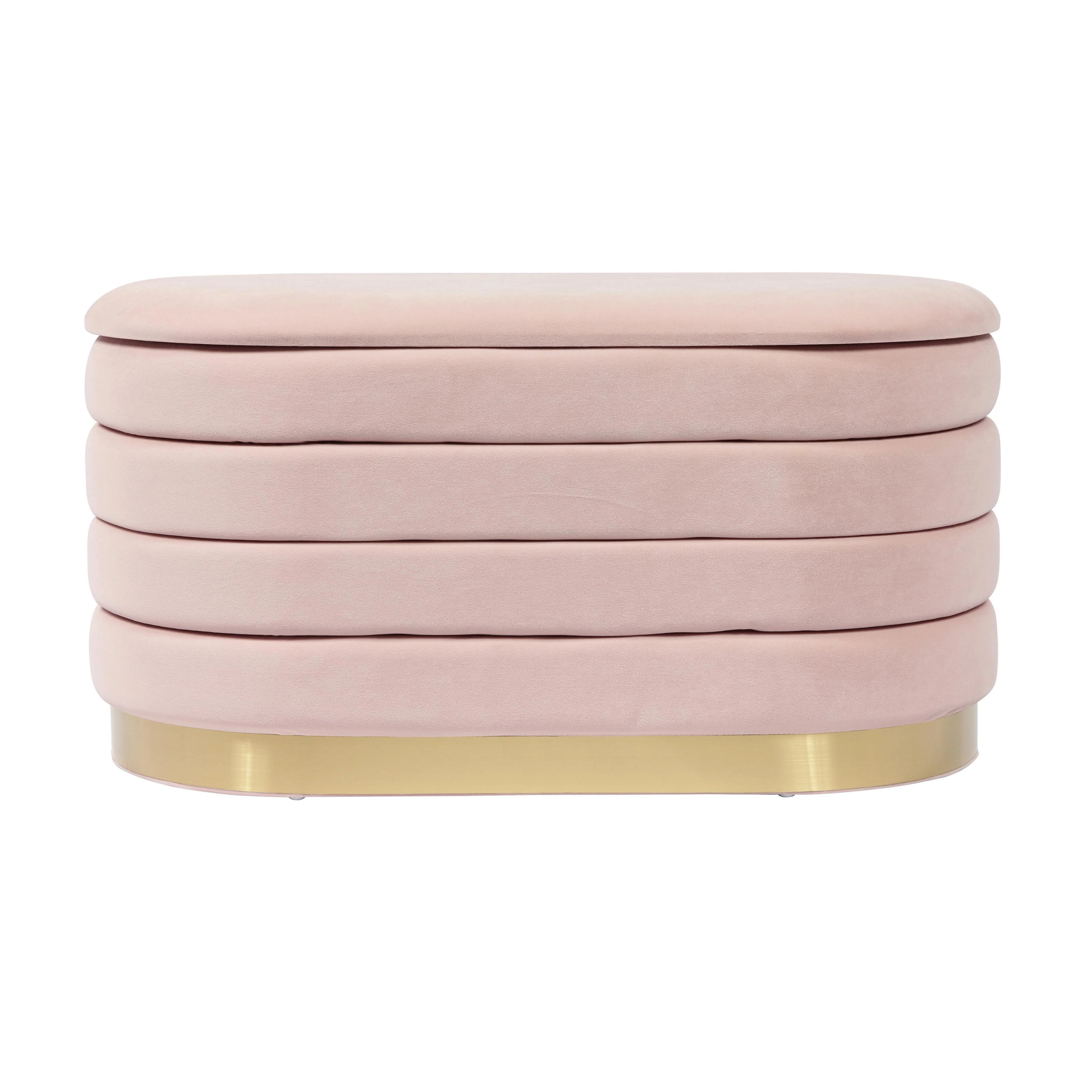 Banc de rangement en velours Lillian