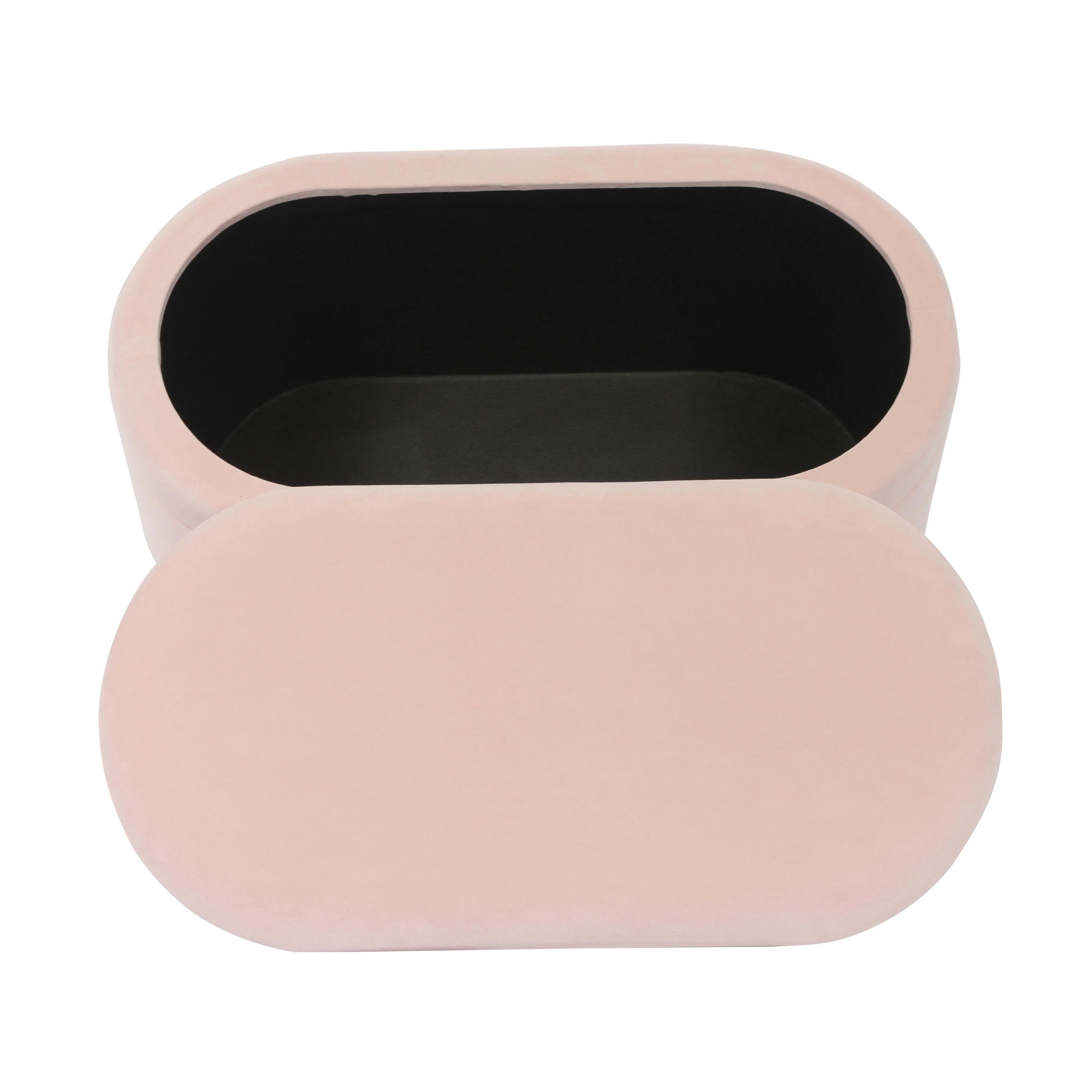 Banc de rangement en velours Lillian