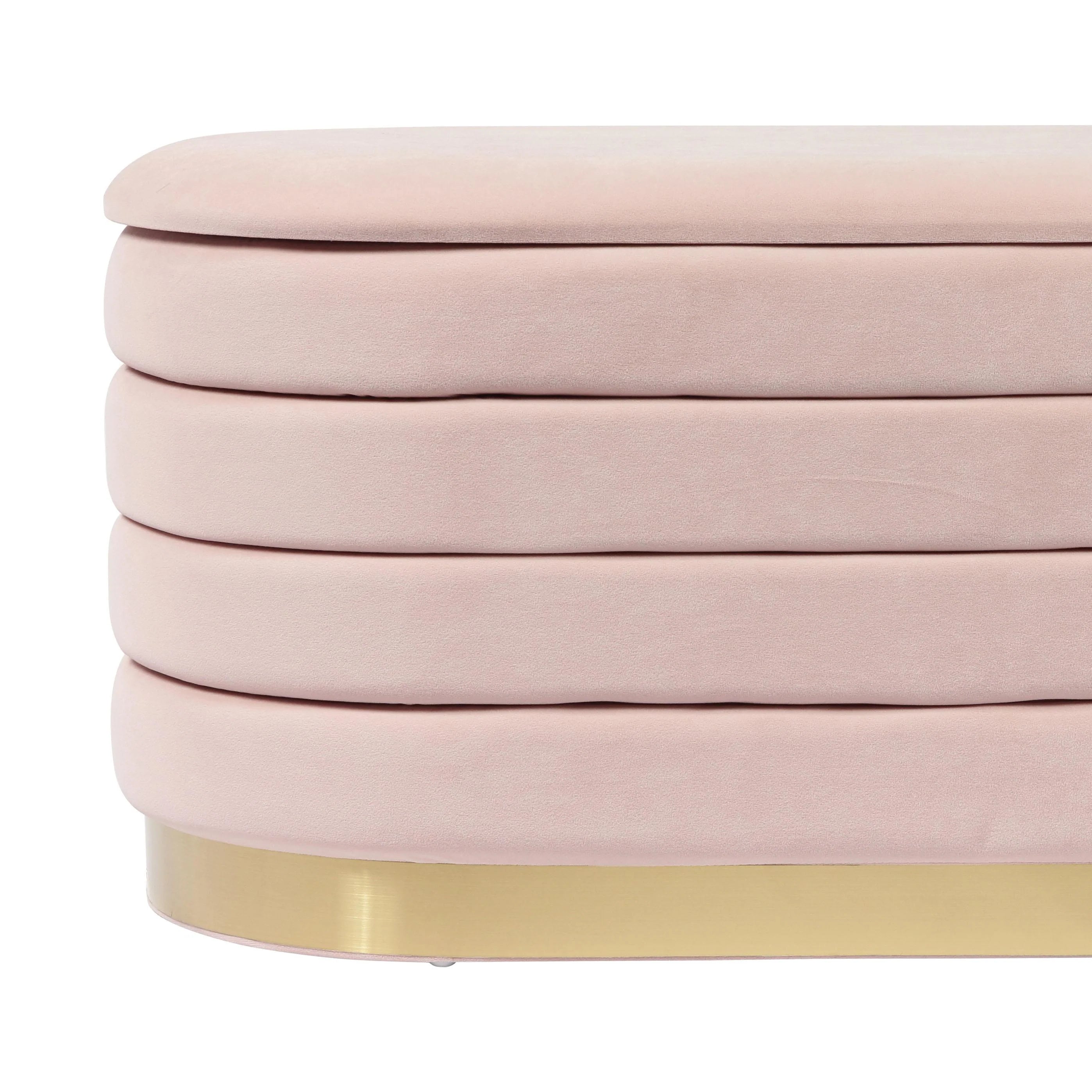 Banc de rangement en velours Lillian