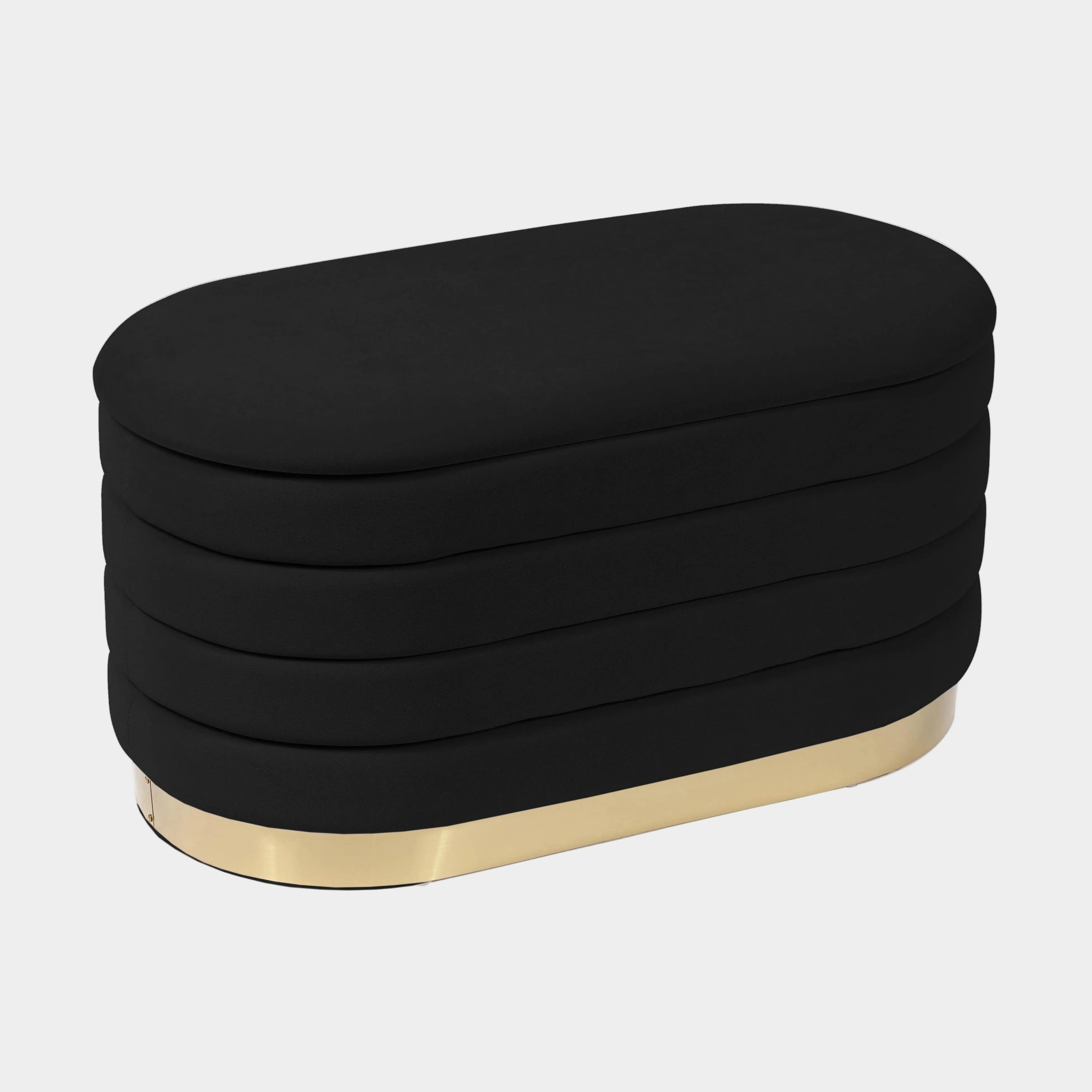 Banc de rangement en velours Lillian