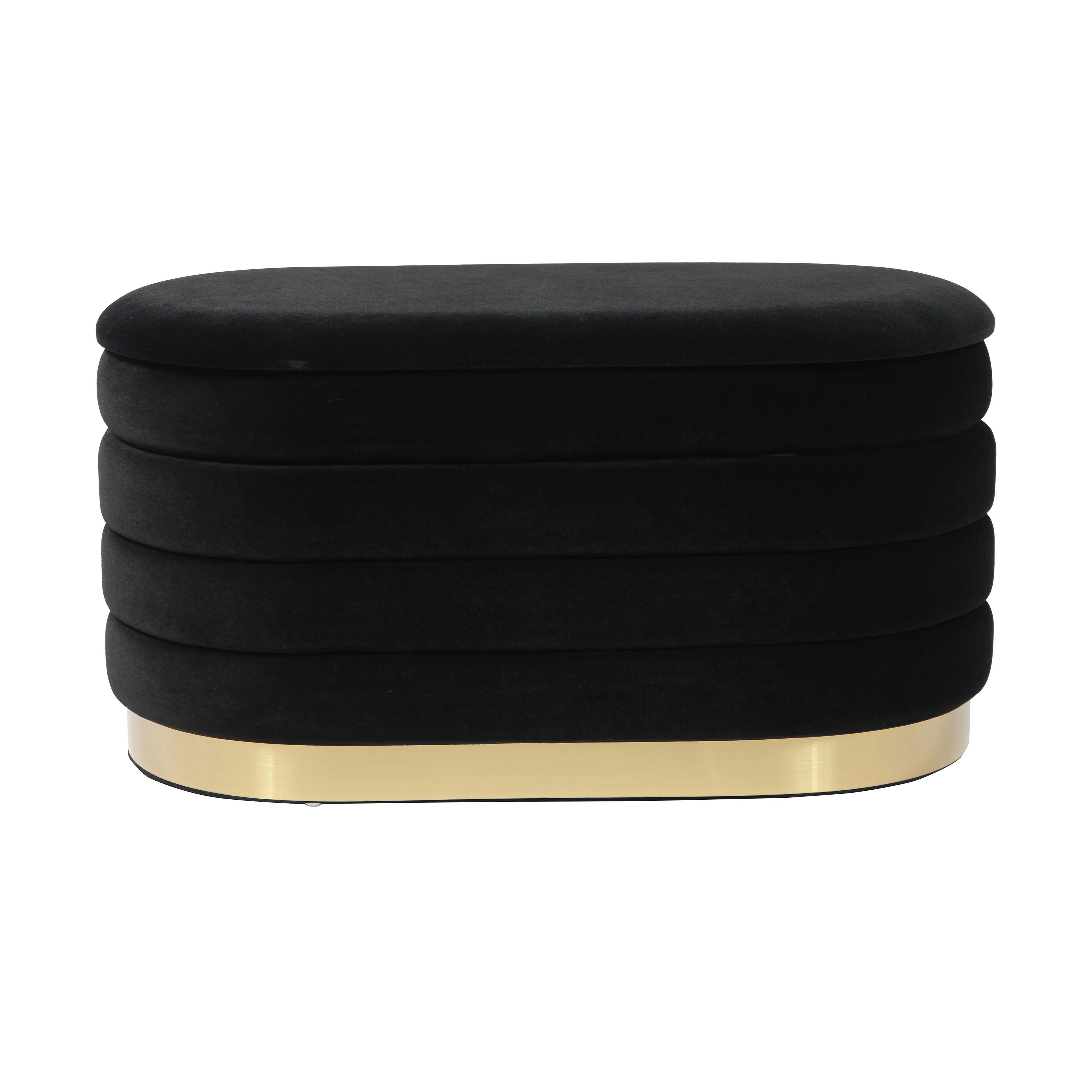Banc de rangement en velours Lillian