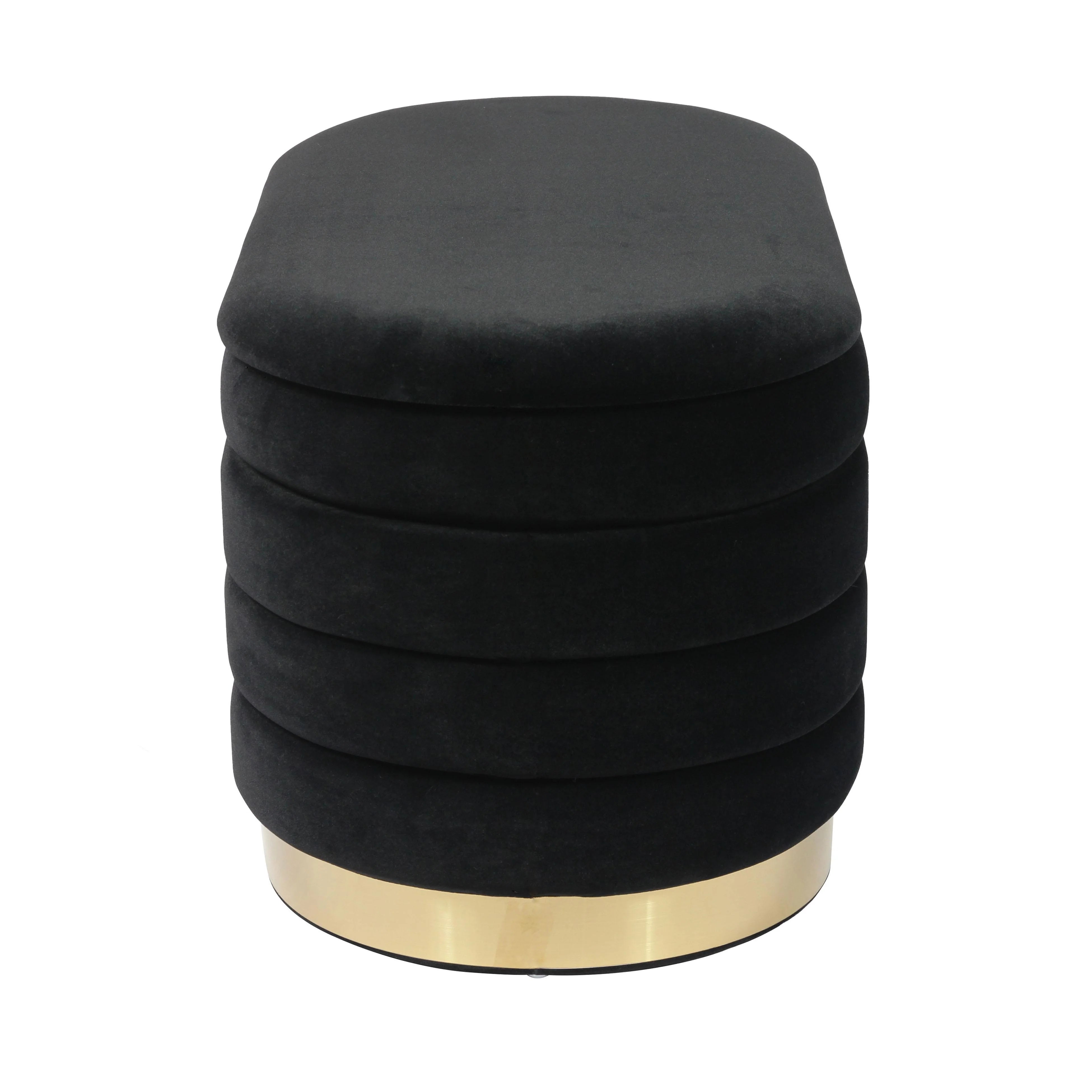 Banc de rangement en velours Lillian