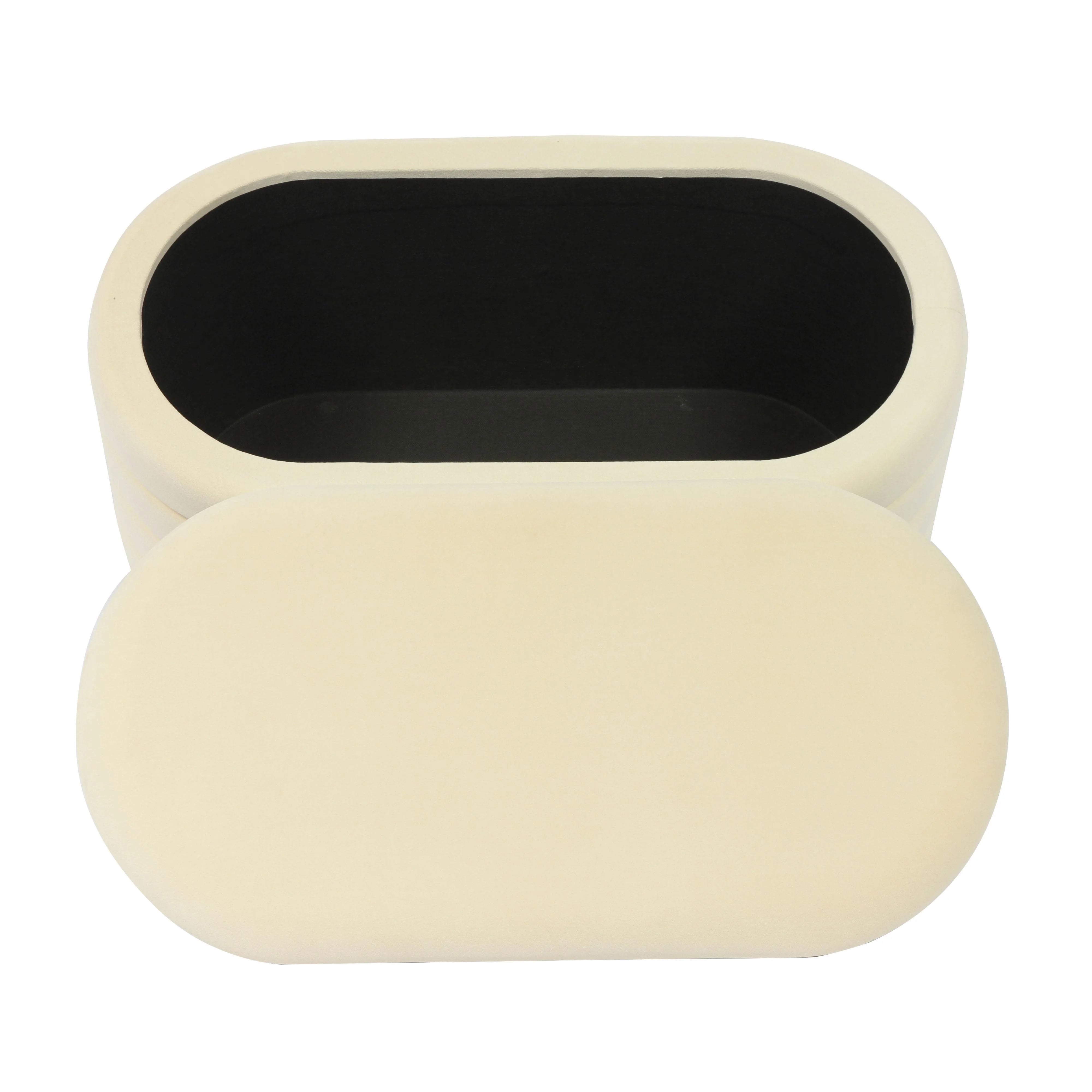 Banc de rangement en velours Lillian