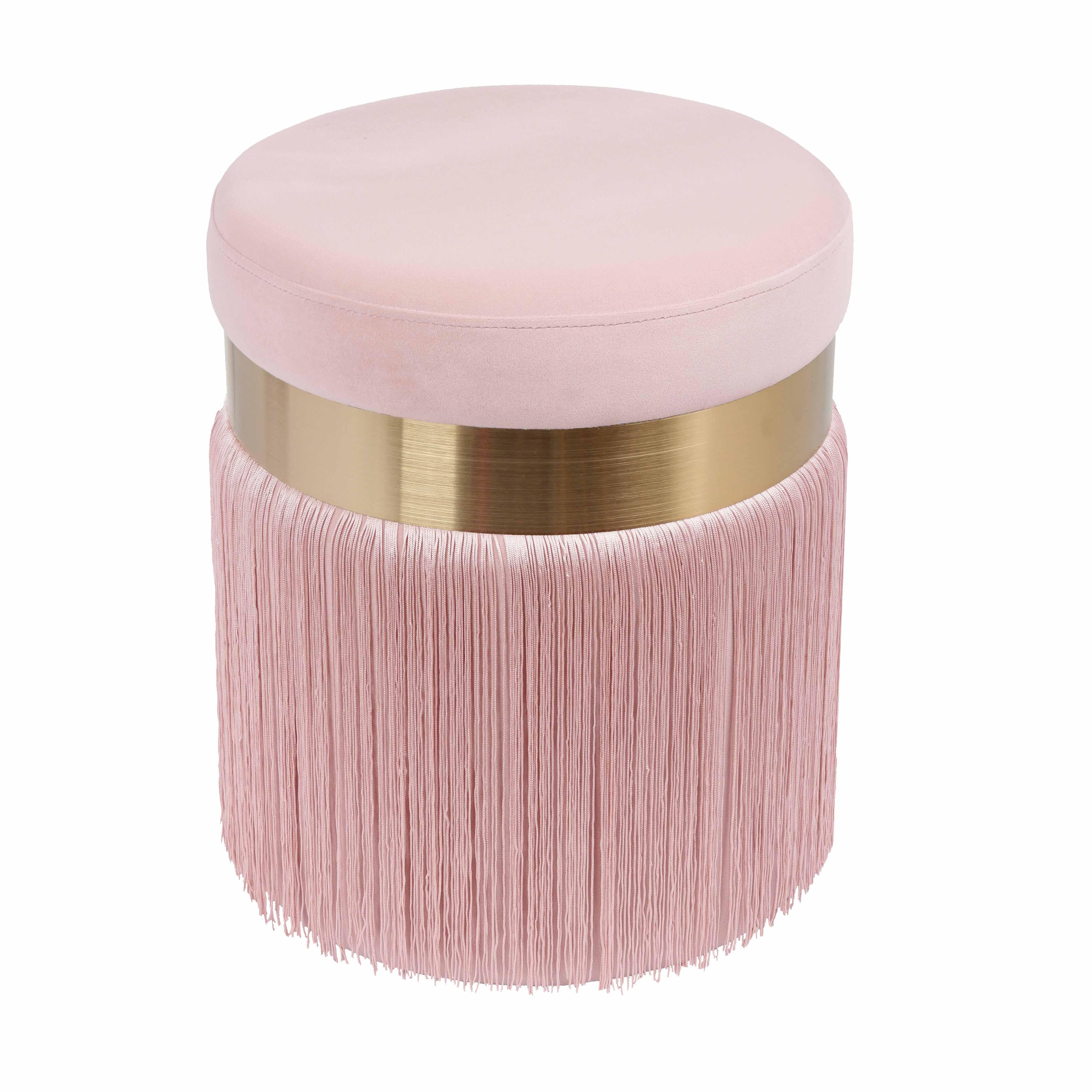 Melody Velvet Tasseled Ottoman