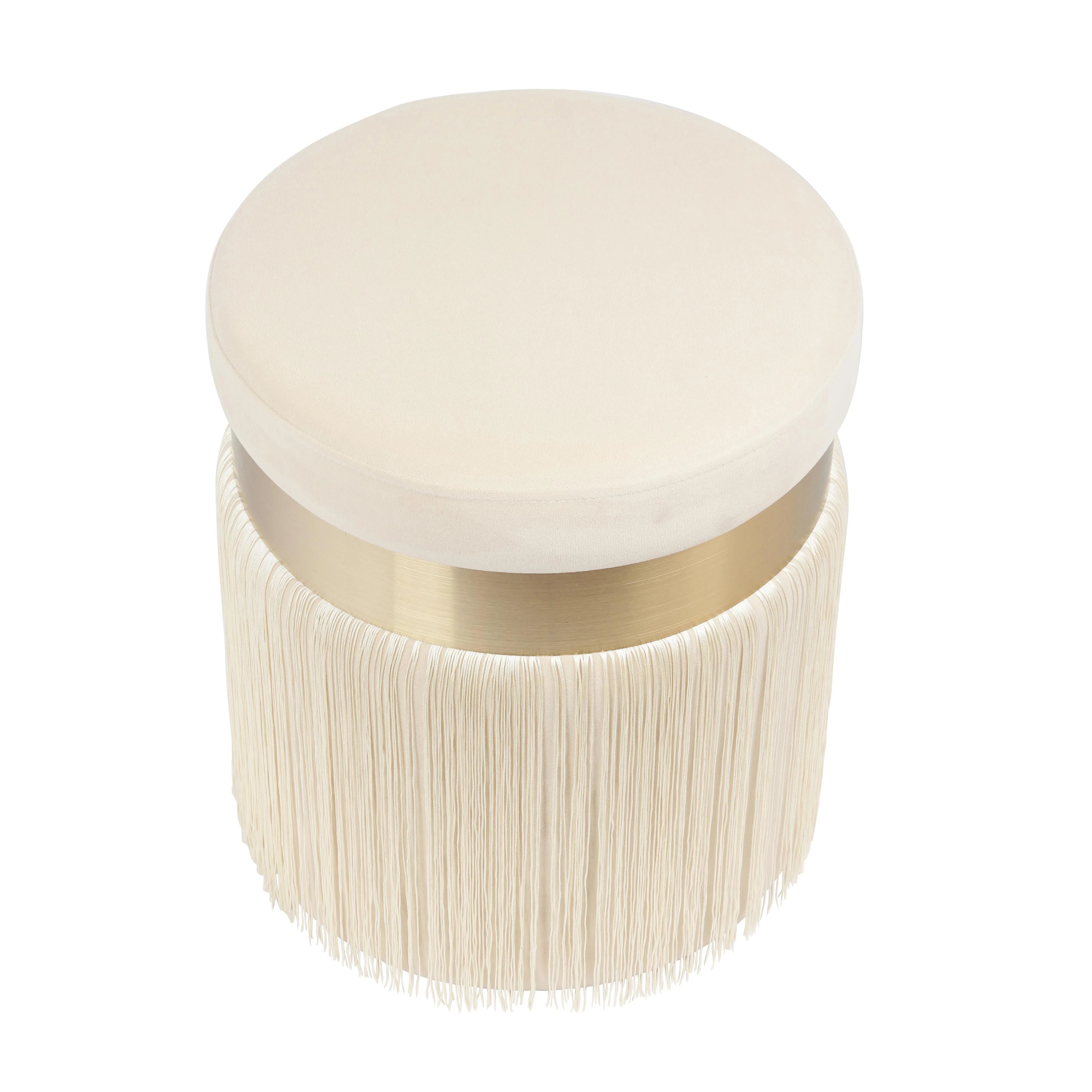 Melody Velvet Tasseled Ottoman