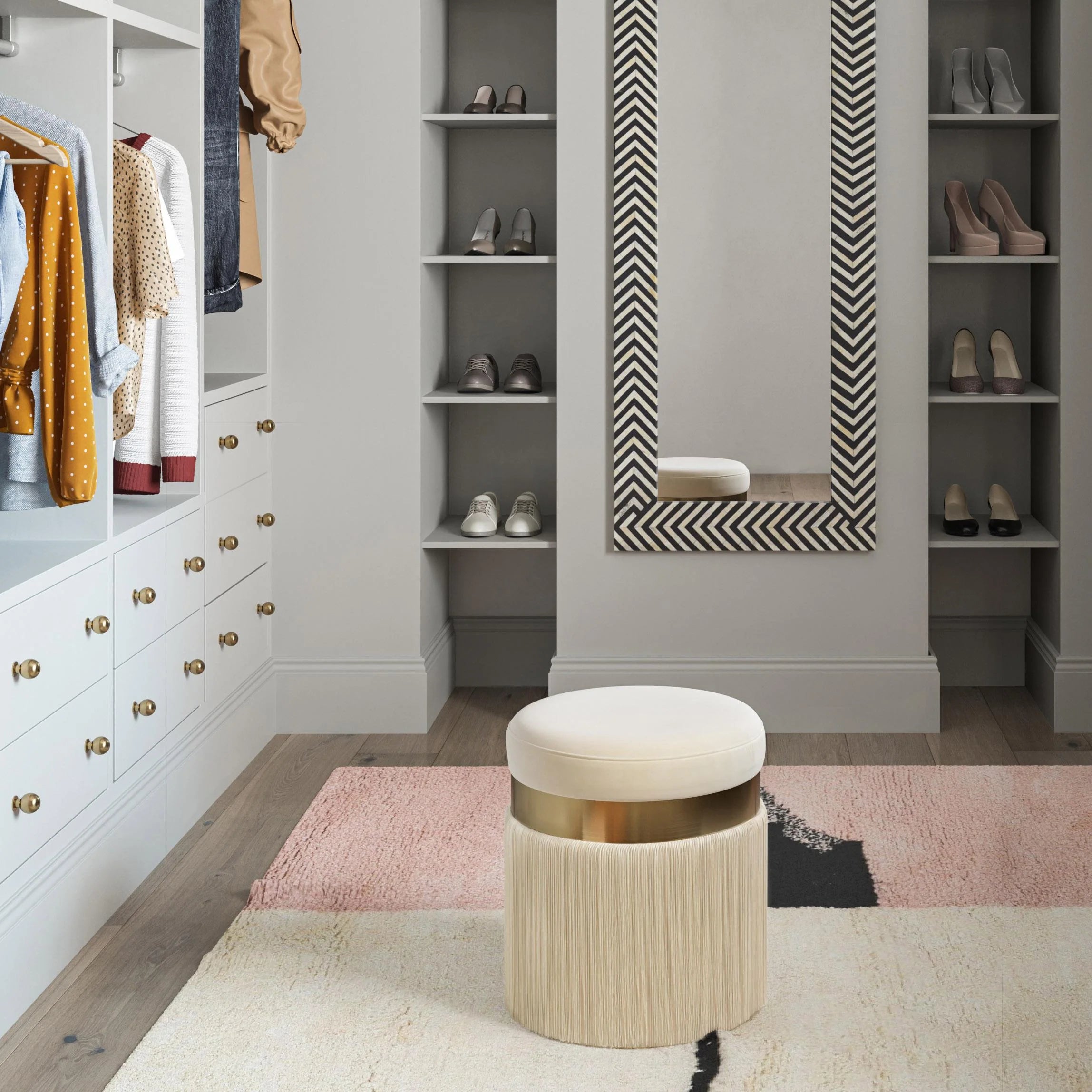 Melody Velvet Tasseled Ottoman