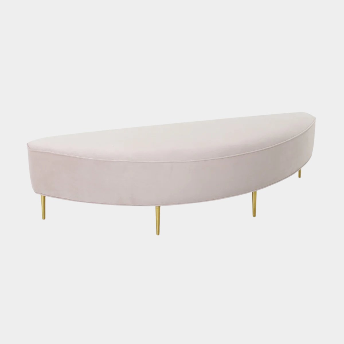 Banc complet en velours Bianca Blush