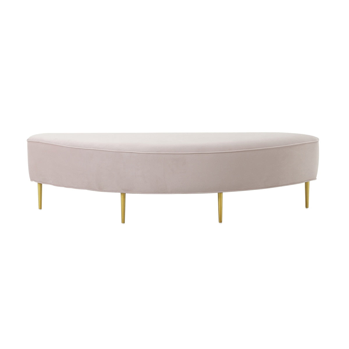 Banc complet en velours Bianca Blush