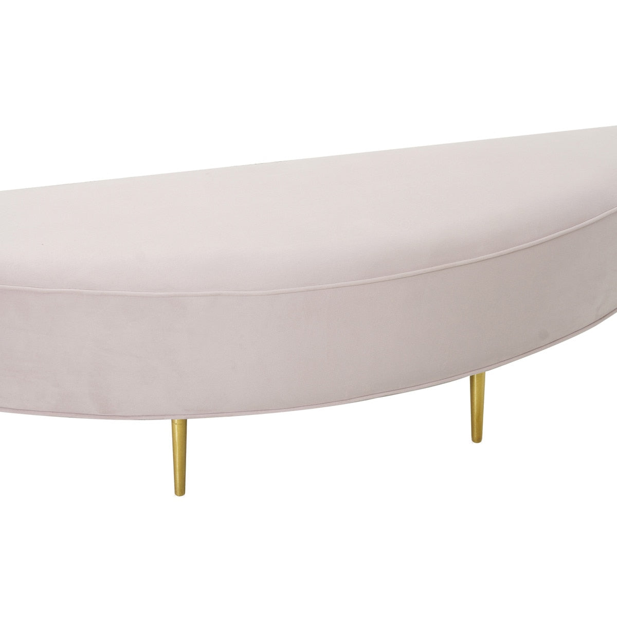 Banc complet en velours Bianca Blush